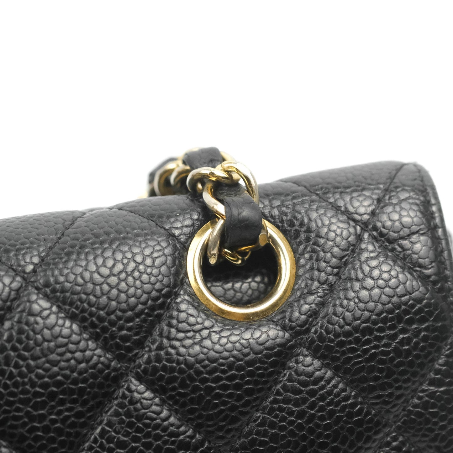 Chanel Classic M/L Medium Flap Quilted Black Caviar Gold Hardware
