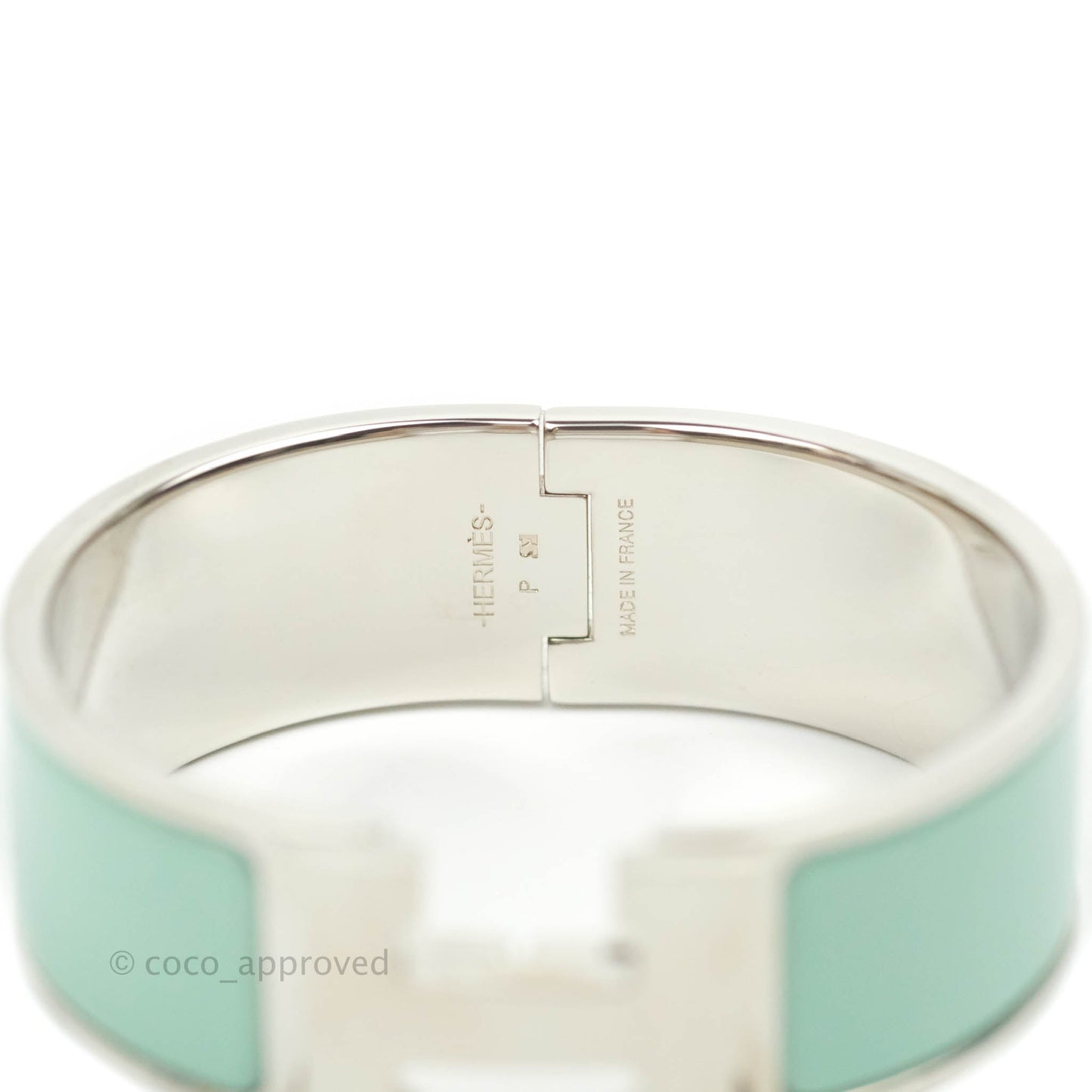 Hermès Clic Clac H Bracelet Tiffany Blue Silver Hardware