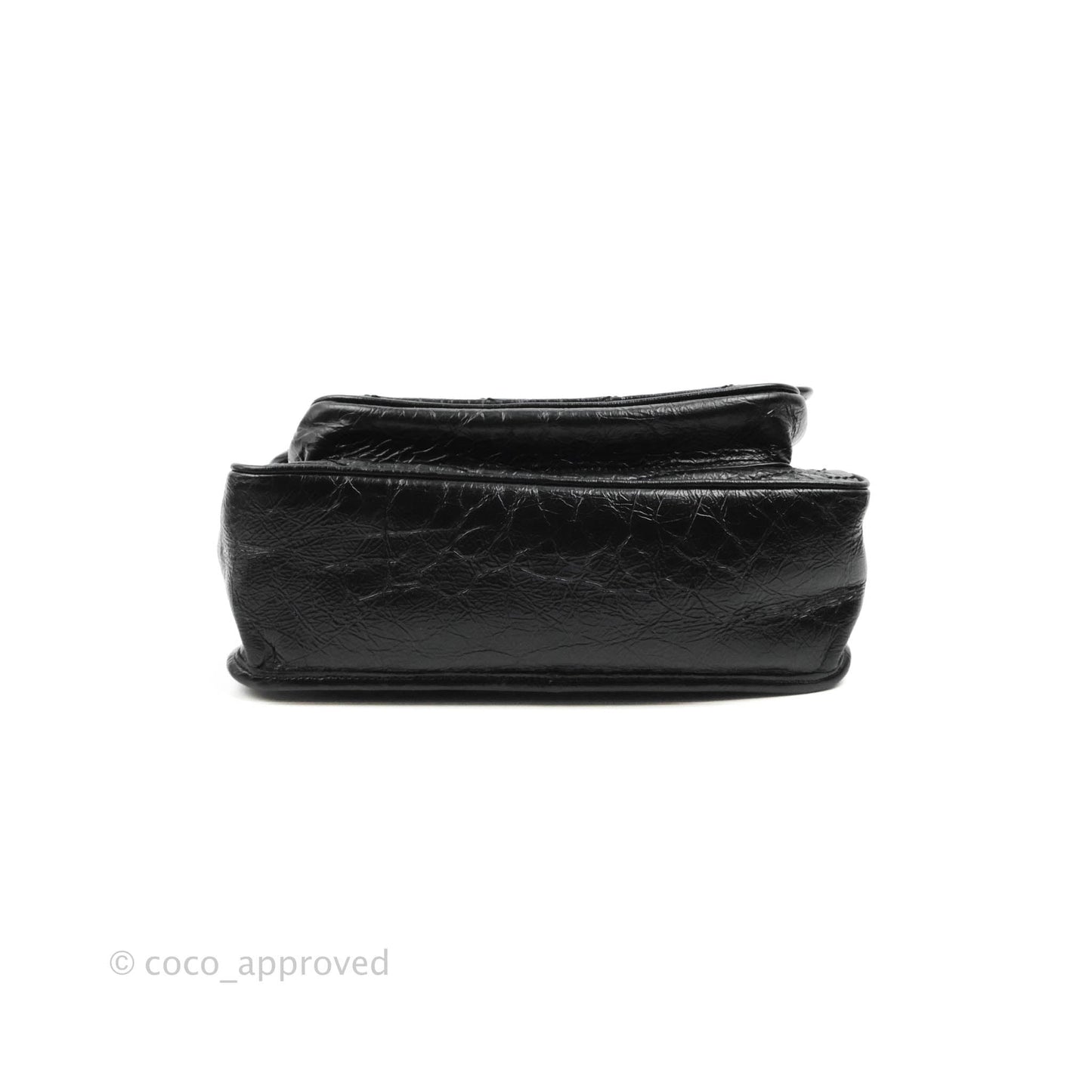 Saint Laurent Medium Niki Chain Bag Crinkled Calfskin Black