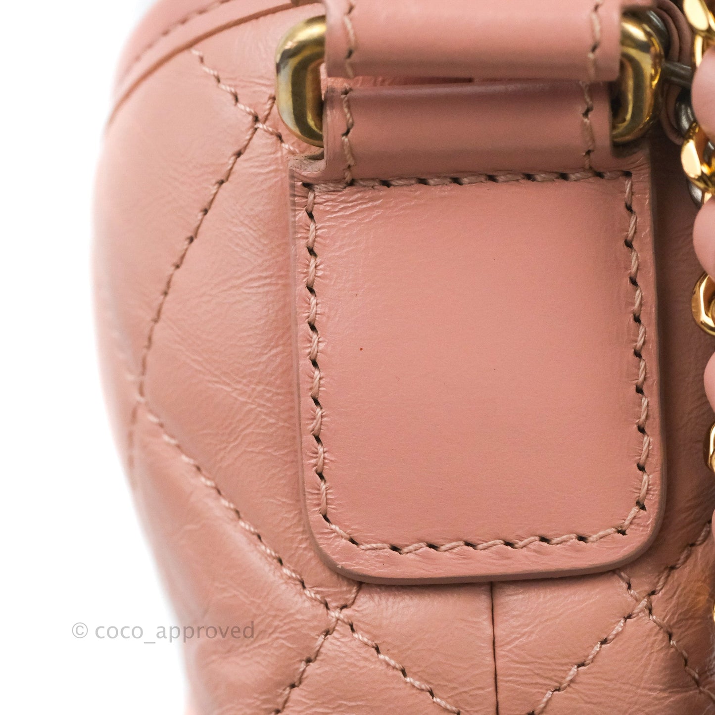 Chanel Quilted Small Gabrielle Hobo Pink Aged Calfskin