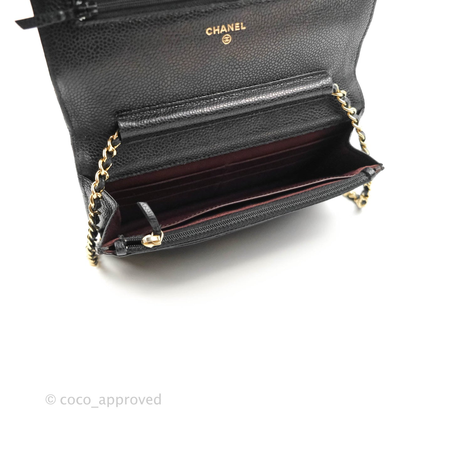 Chanel Quilted Classic WOC Black Caviar Gold Hardware