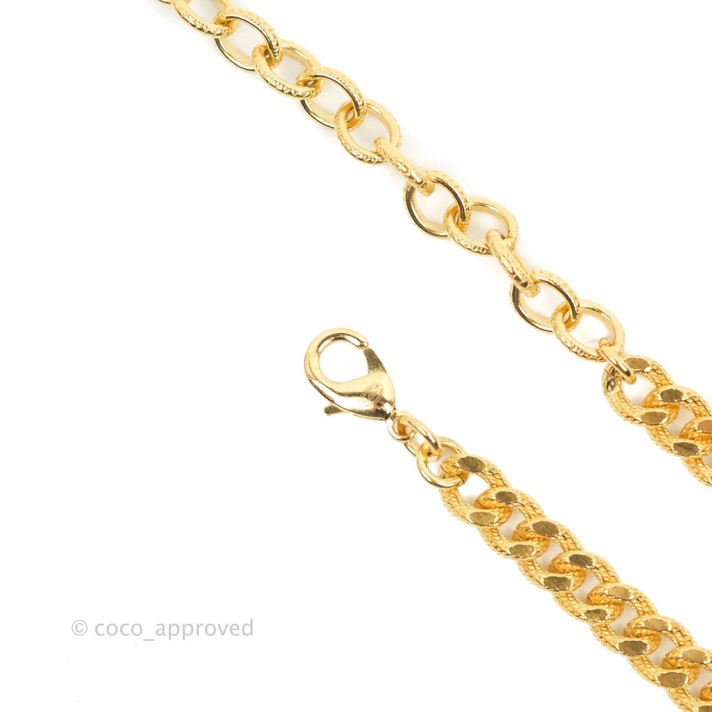 Chanel Crystal CC Chain Choker Gold Tone 22A