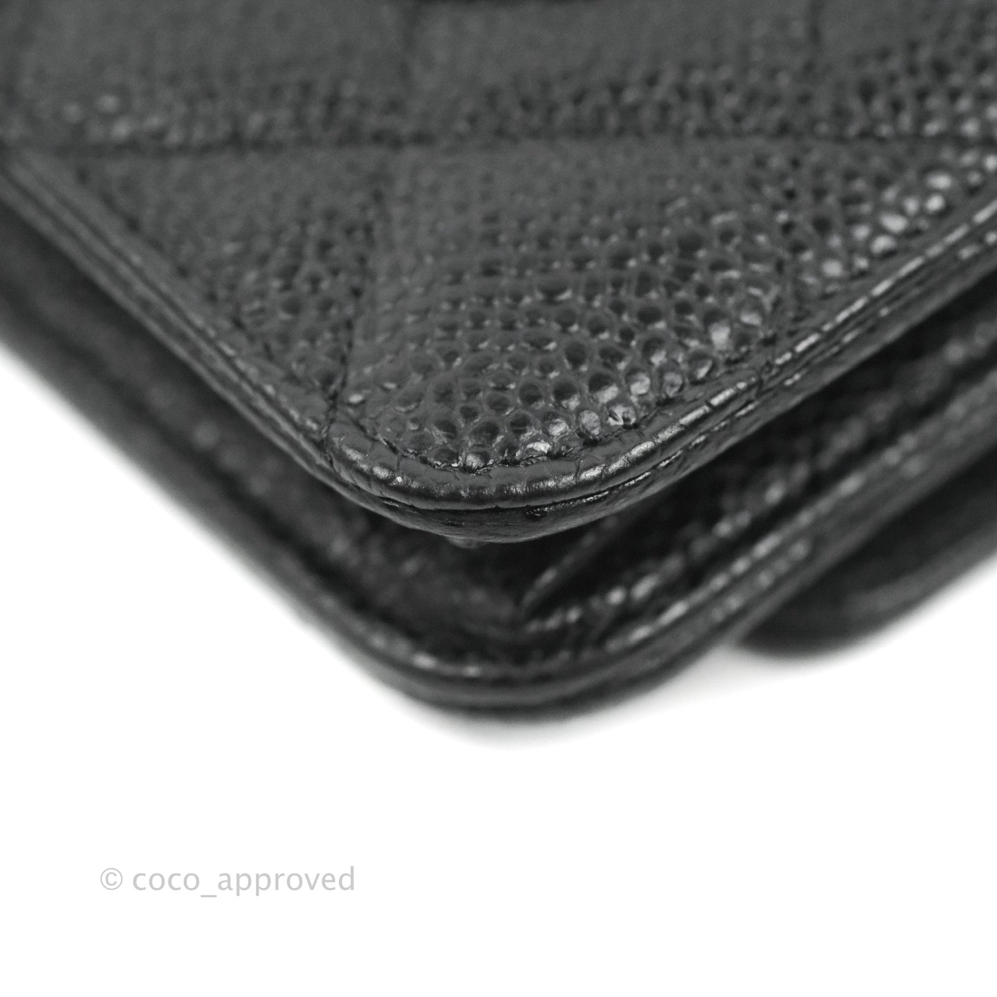 Chanel Quilted Classic WOC Black Caviar Silver Hardware