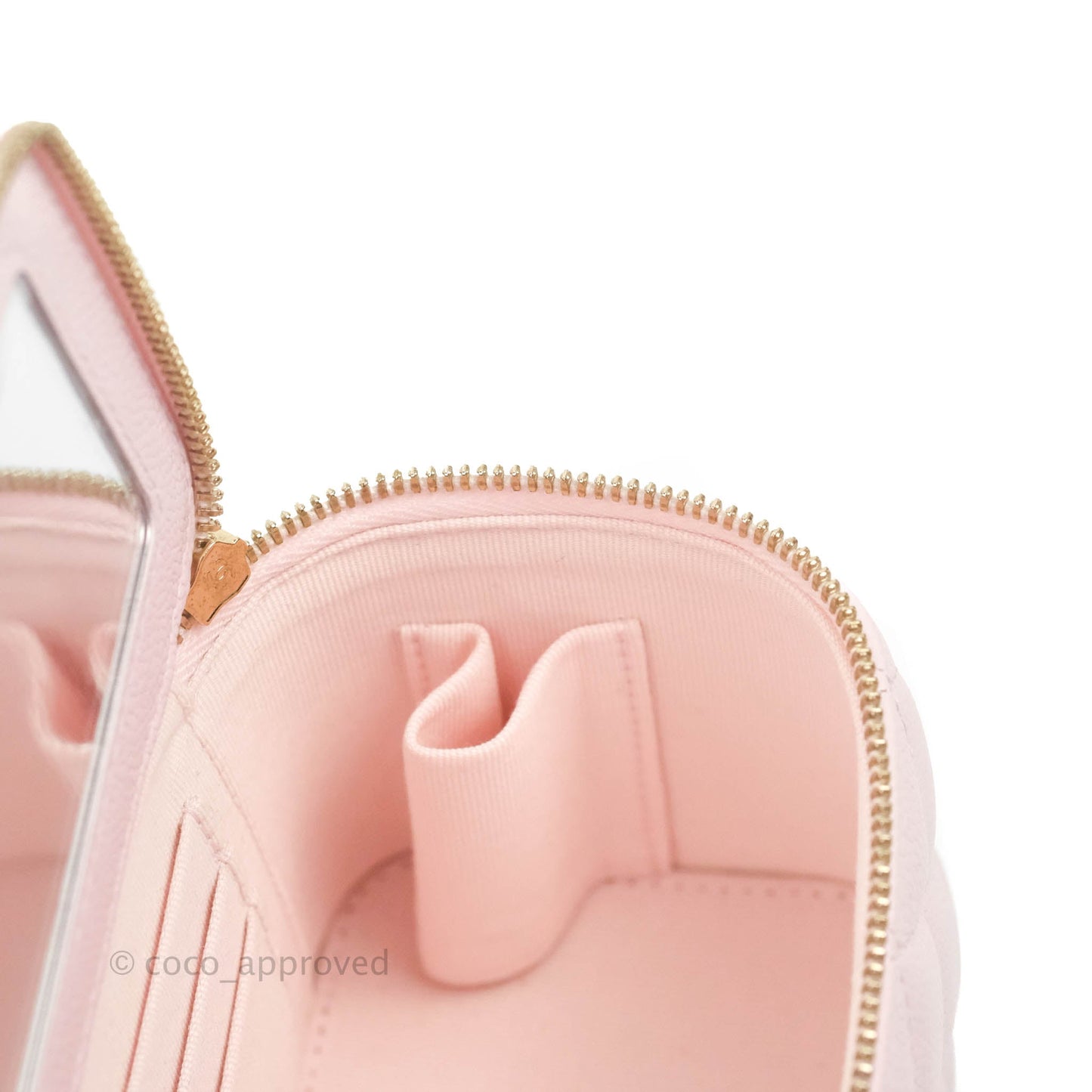 Chanel Vanity with CC Chain Light Pink Caviar Gold Hardware