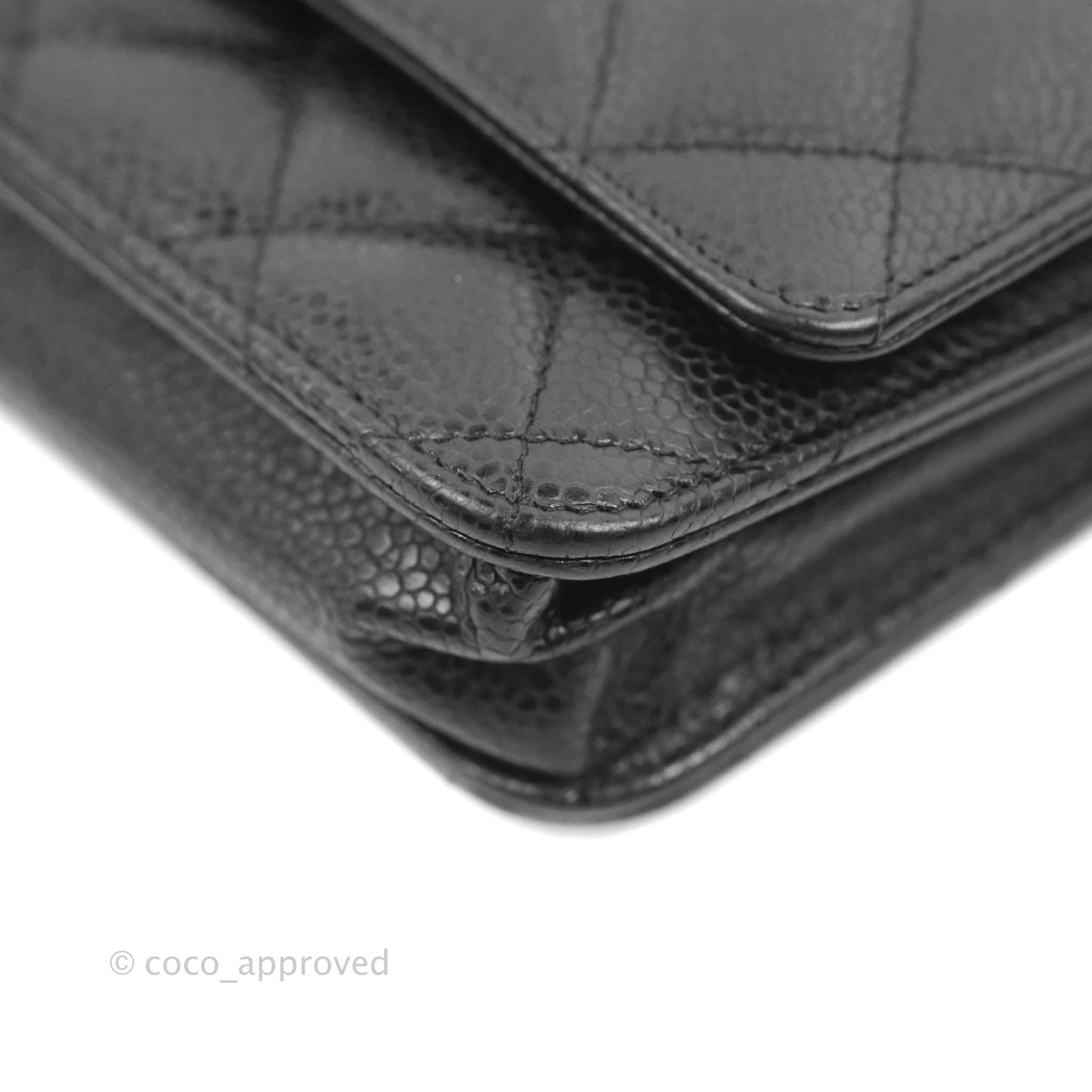 Chanel Quilted Classic WOC Black Caviar Gold Hardware