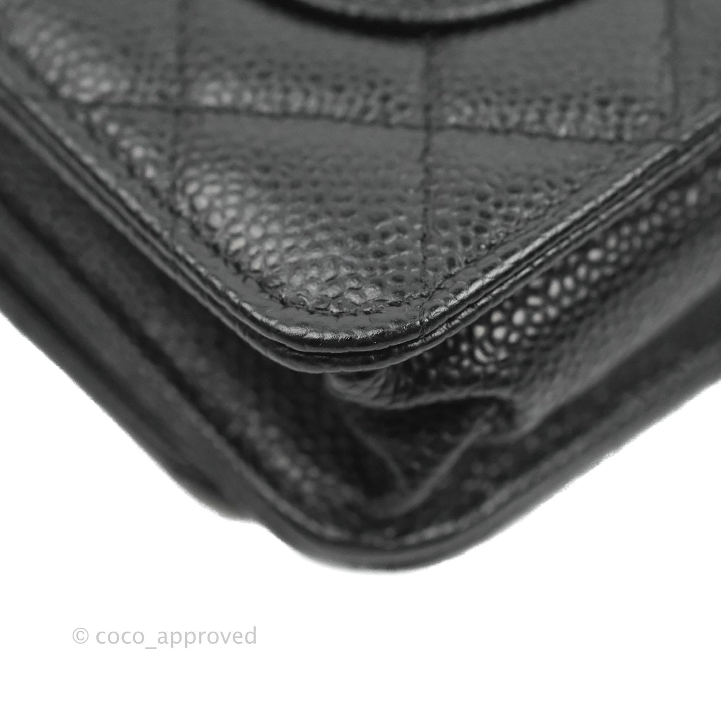 Chanel Quilted WOC Black Caviar Gold Hardware