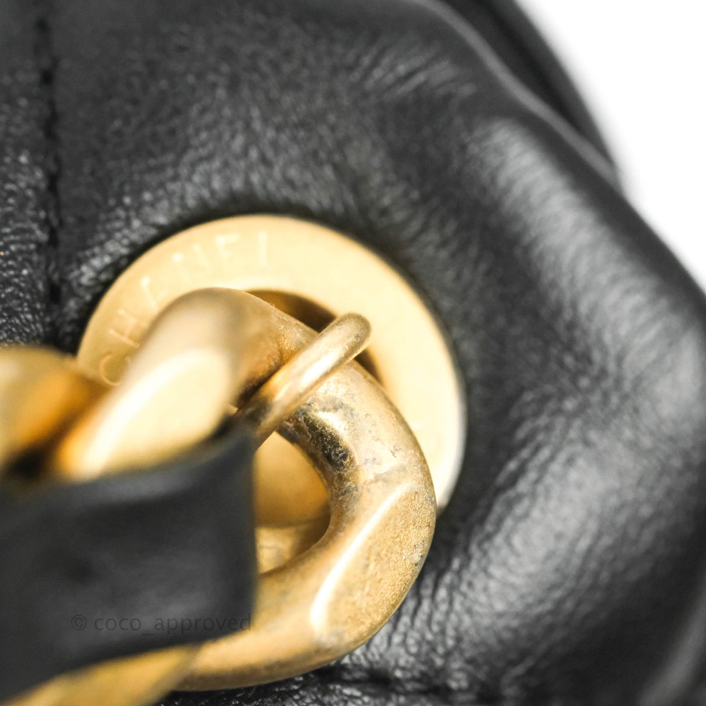 Chanel Small Flap Bag Black Lambskin Gold and Lacquered Metal 22S