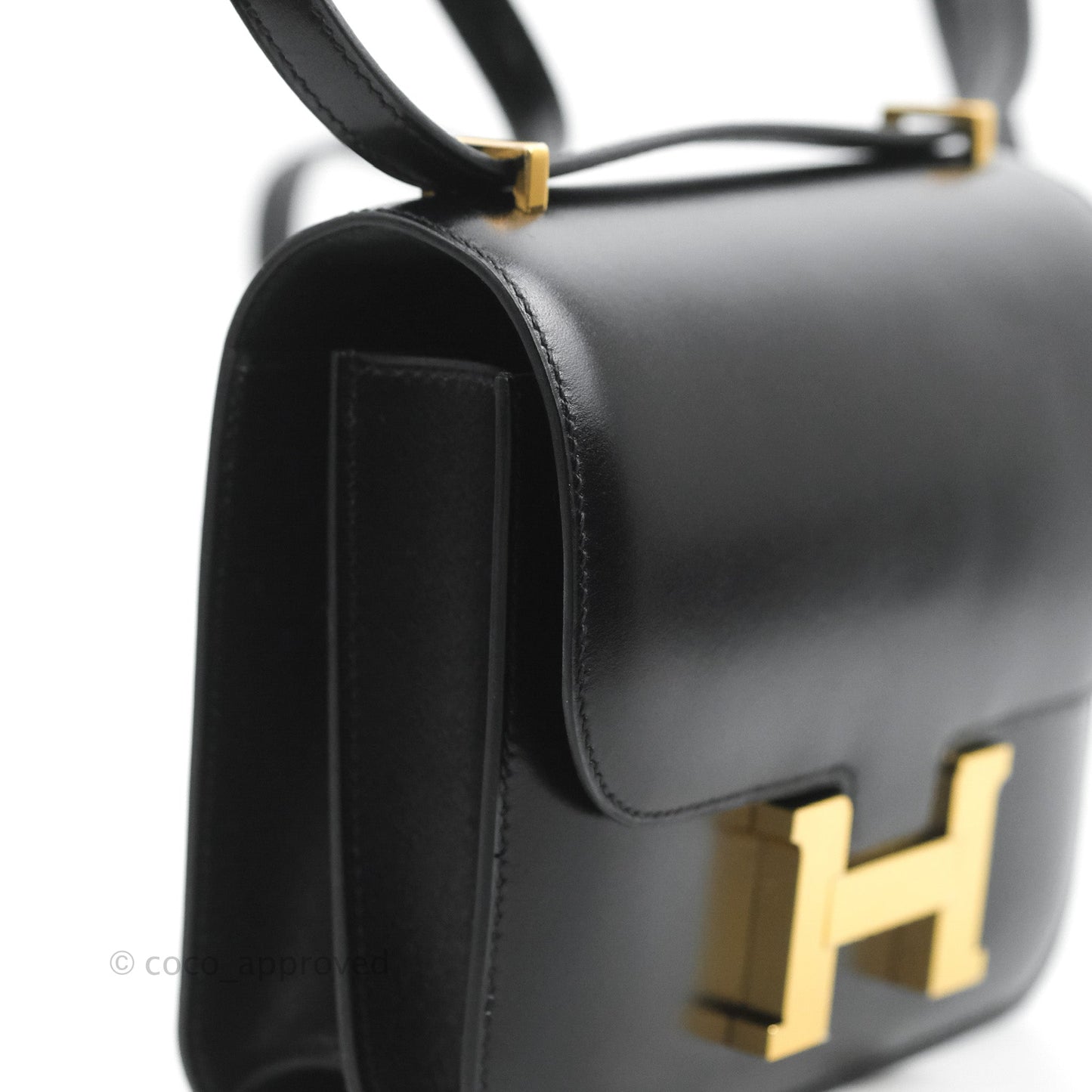 Hermès Constance Mini 18cm Black Box Leather Gold Hardware