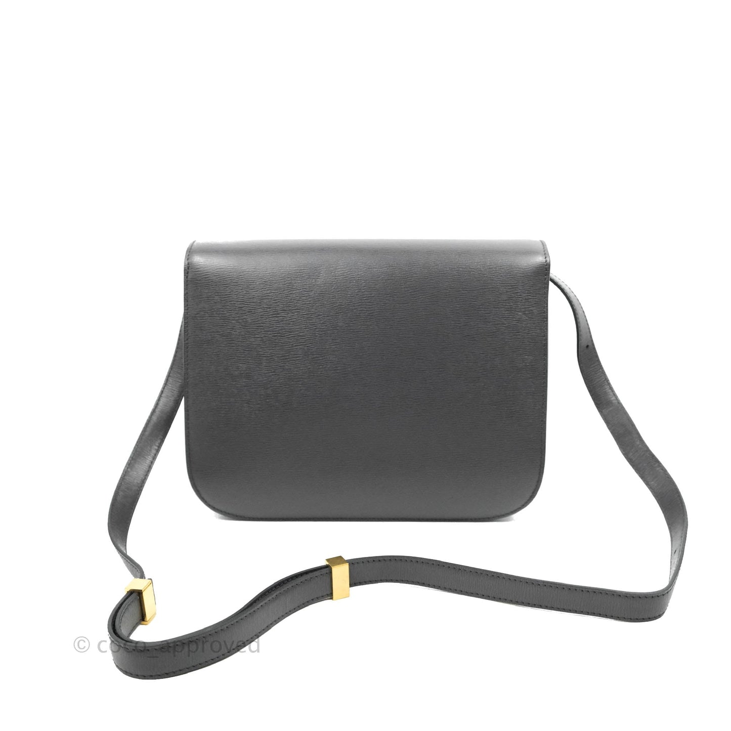 Celine Medium Classic Box Flap Grey Liege Calfskin