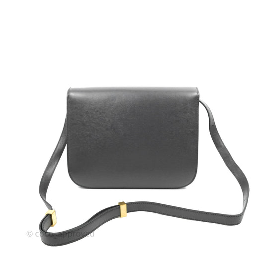 Celine Medium Classic Box Flap Grey Liege Calfskin