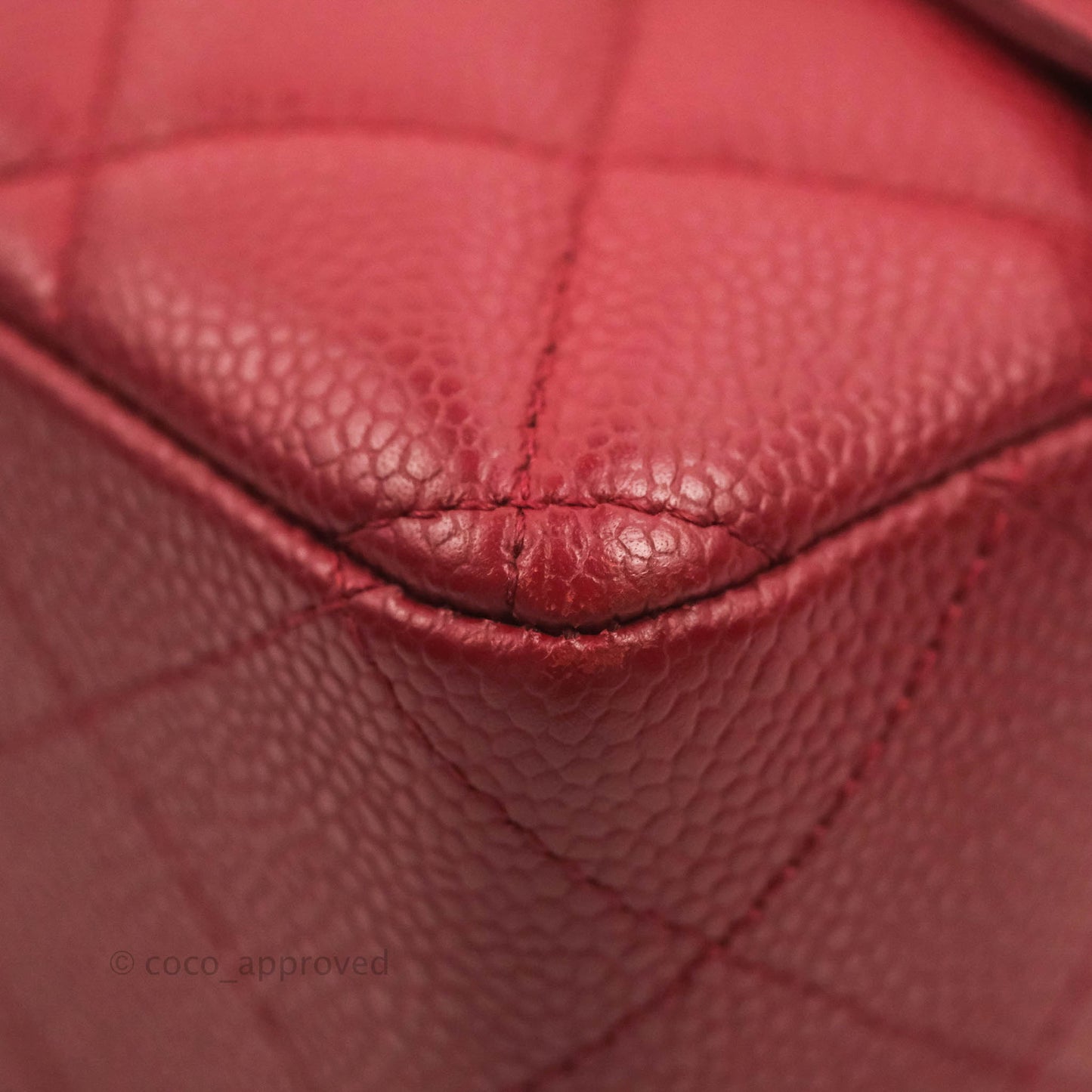Chanel Jumbo Single Flap Burgundy Caviar Silver Hardware⁣⁣
