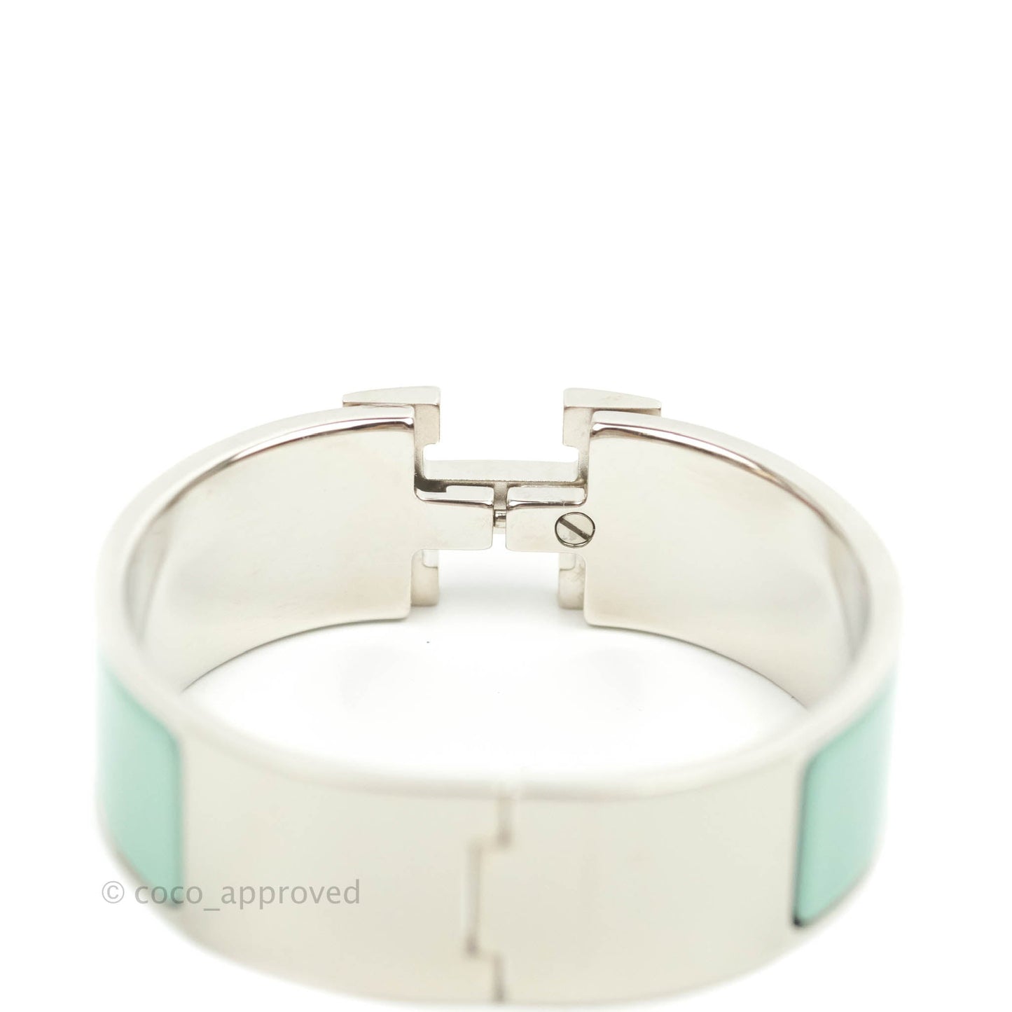 Hermès Clic Clac H Bracelet Tiffany Blue Silver Hardware