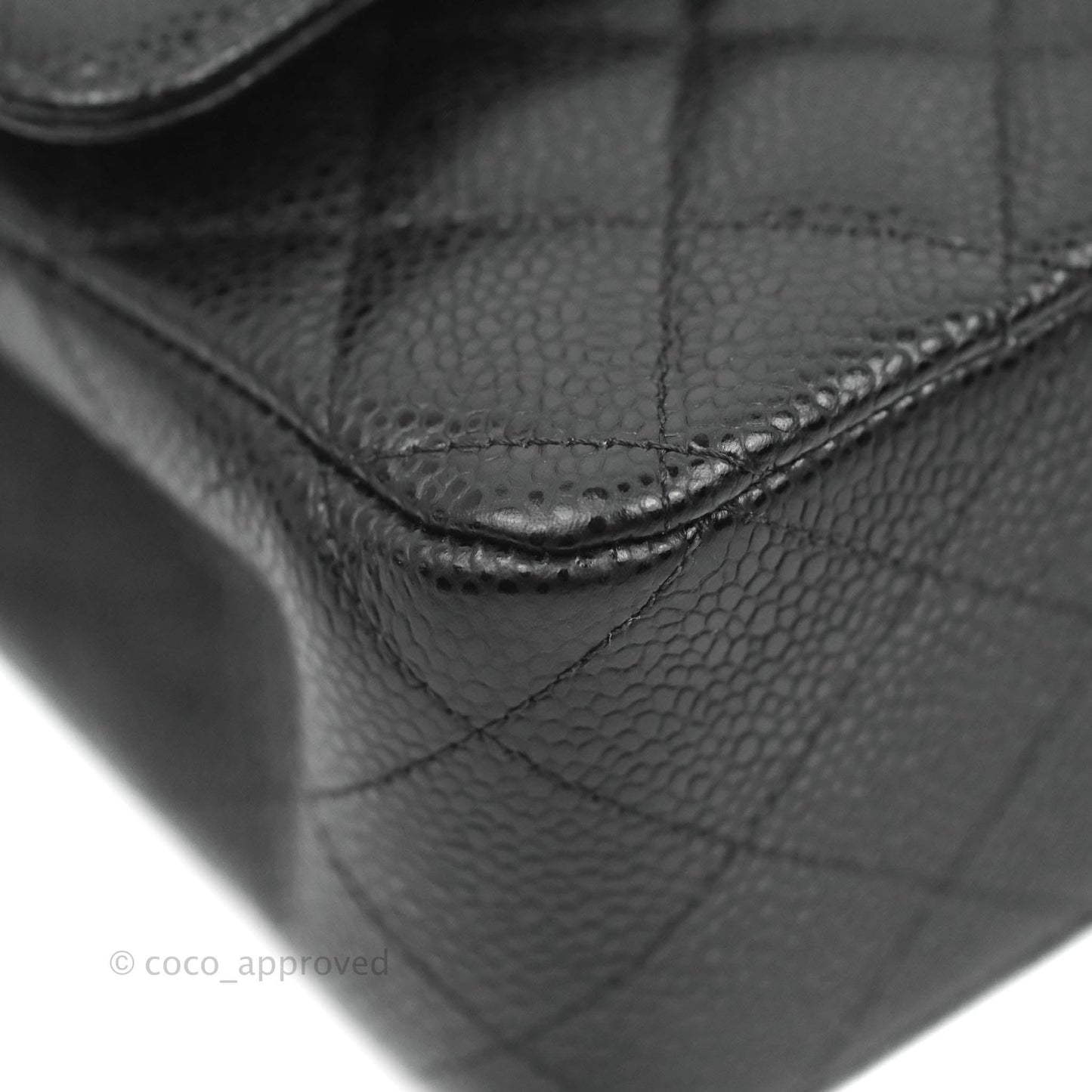 Chanel Classic M/L Medium Flap Quilted Black Caviar Gold Hardware