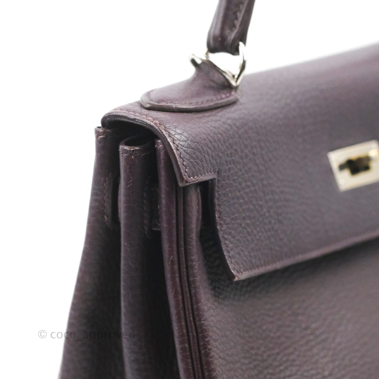 Hermès Retourne Kelly 28 Raisin TPM Palladium Hardware