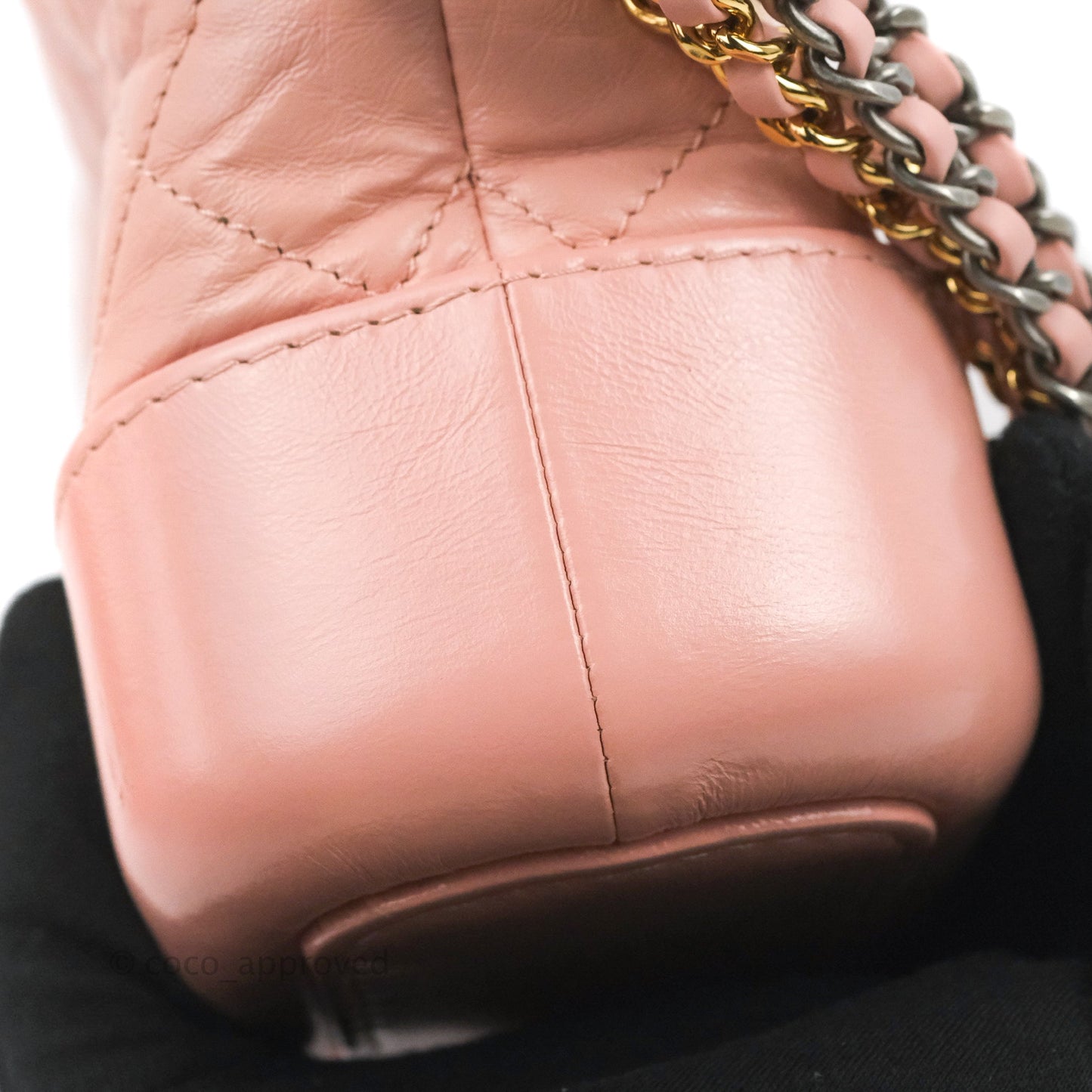 Chanel Quilted Small Gabrielle Hobo Pink Aged Calfskin