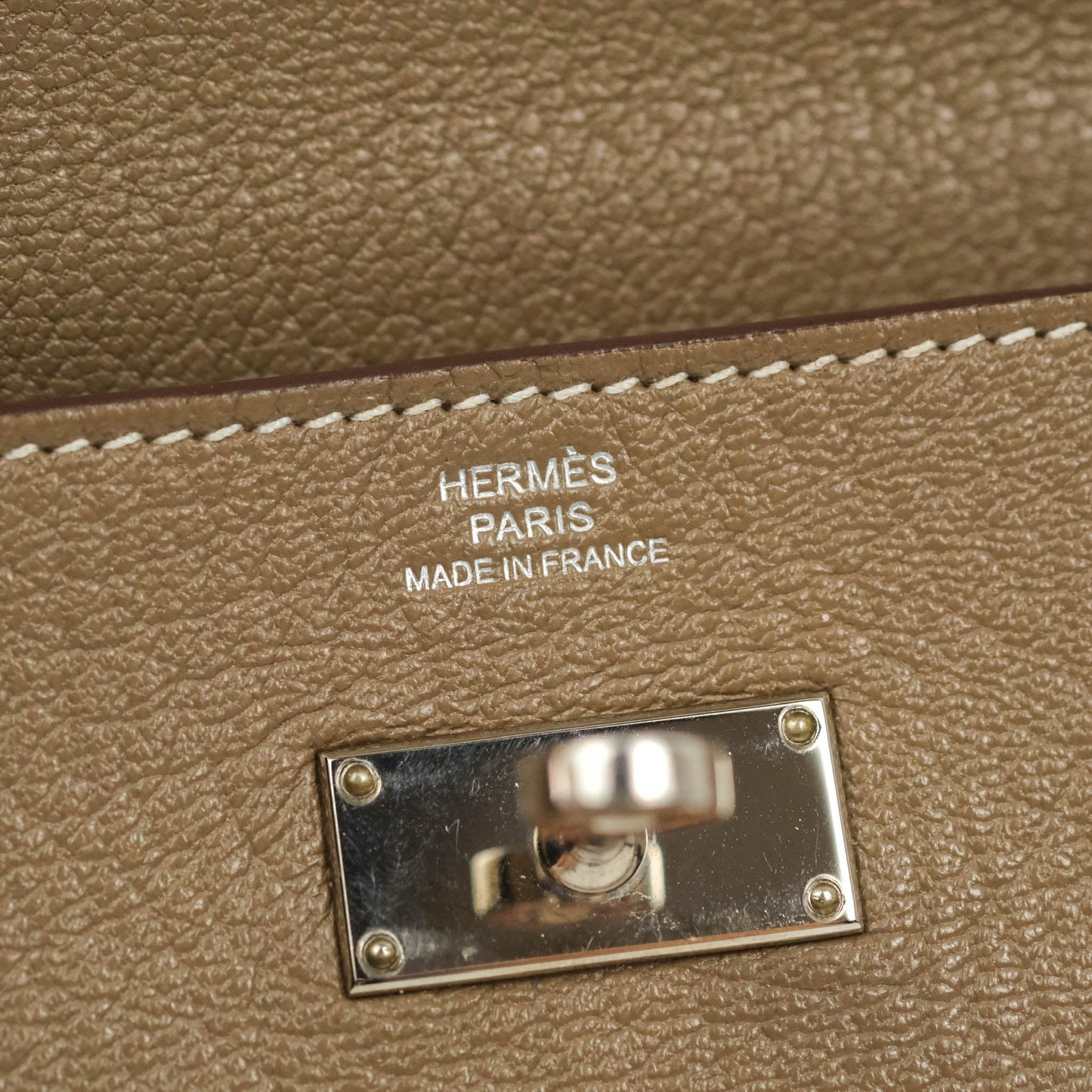 Hermès Kelly Wallet Etoupe Chevre Mysore Palladium Hardware