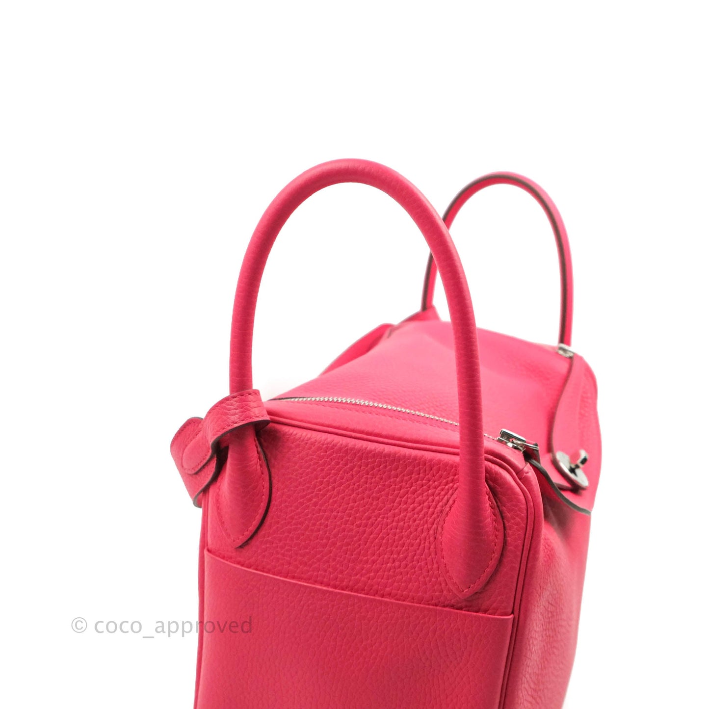 Hermès Lindy 30 Rose Extreme Clemence Palladium Hardware