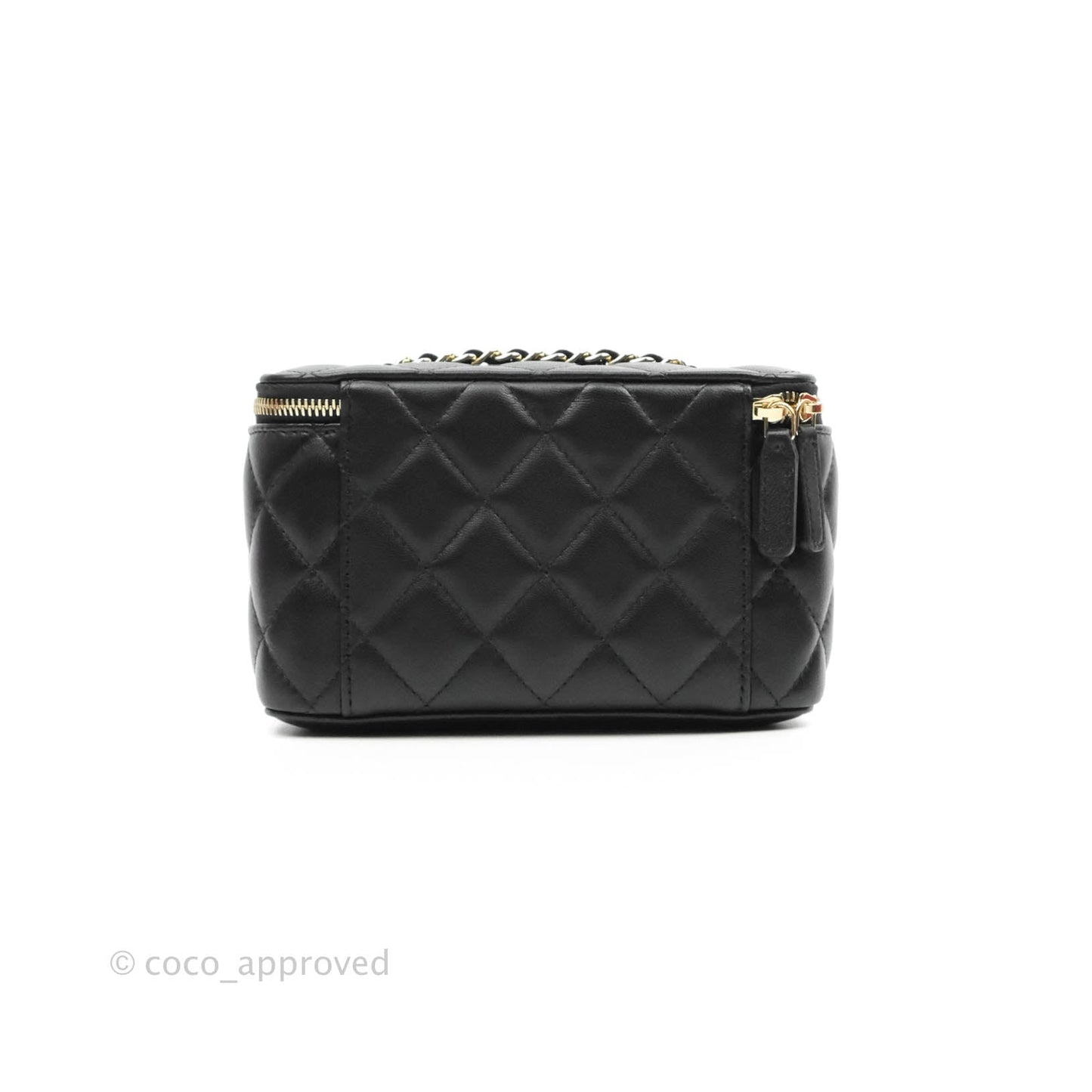 Chanel Vanity with Classic Chain Black Lambskin Gold Hardware
