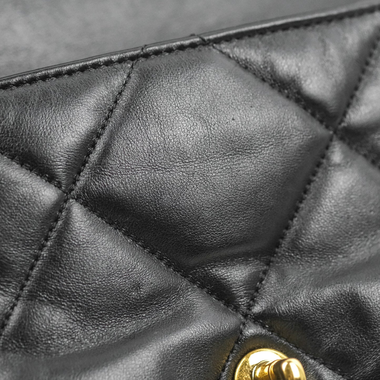 Chanel Small Flap Bag Black Lambskin Aged Gold Hardware 22-23FW