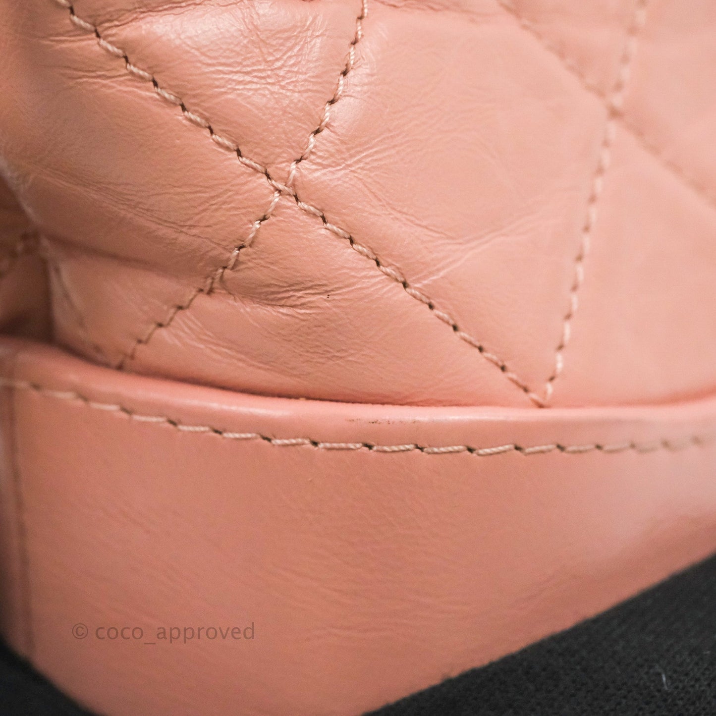 Chanel Quilted Small Gabrielle Hobo Pink Aged Calfskin