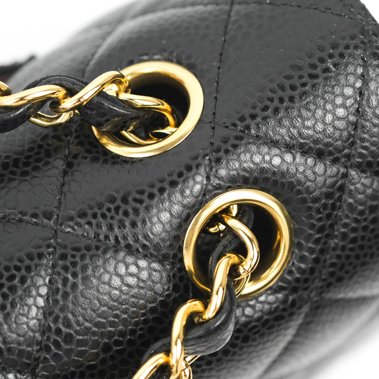 Chanel Medium Classic Quilted Flap Black Caviar Gold Hardware