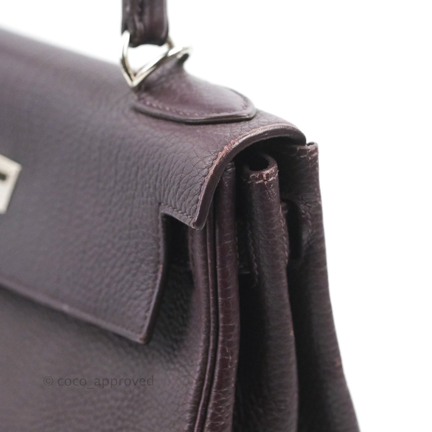 Hermès Retourne Kelly 28 Raisin TPM Palladium Hardware