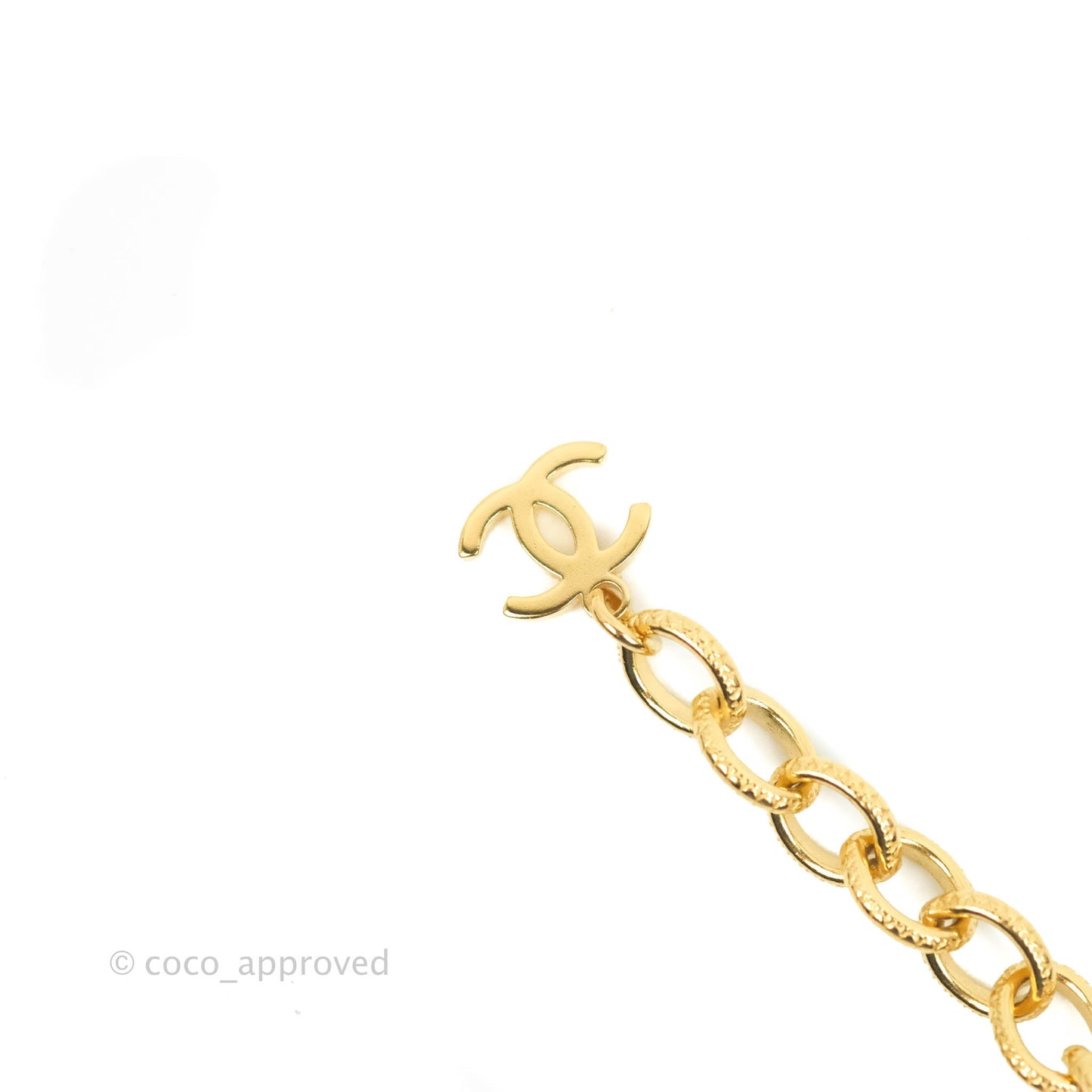 Chanel Crystal CC Chain Choker Gold Tone 22A