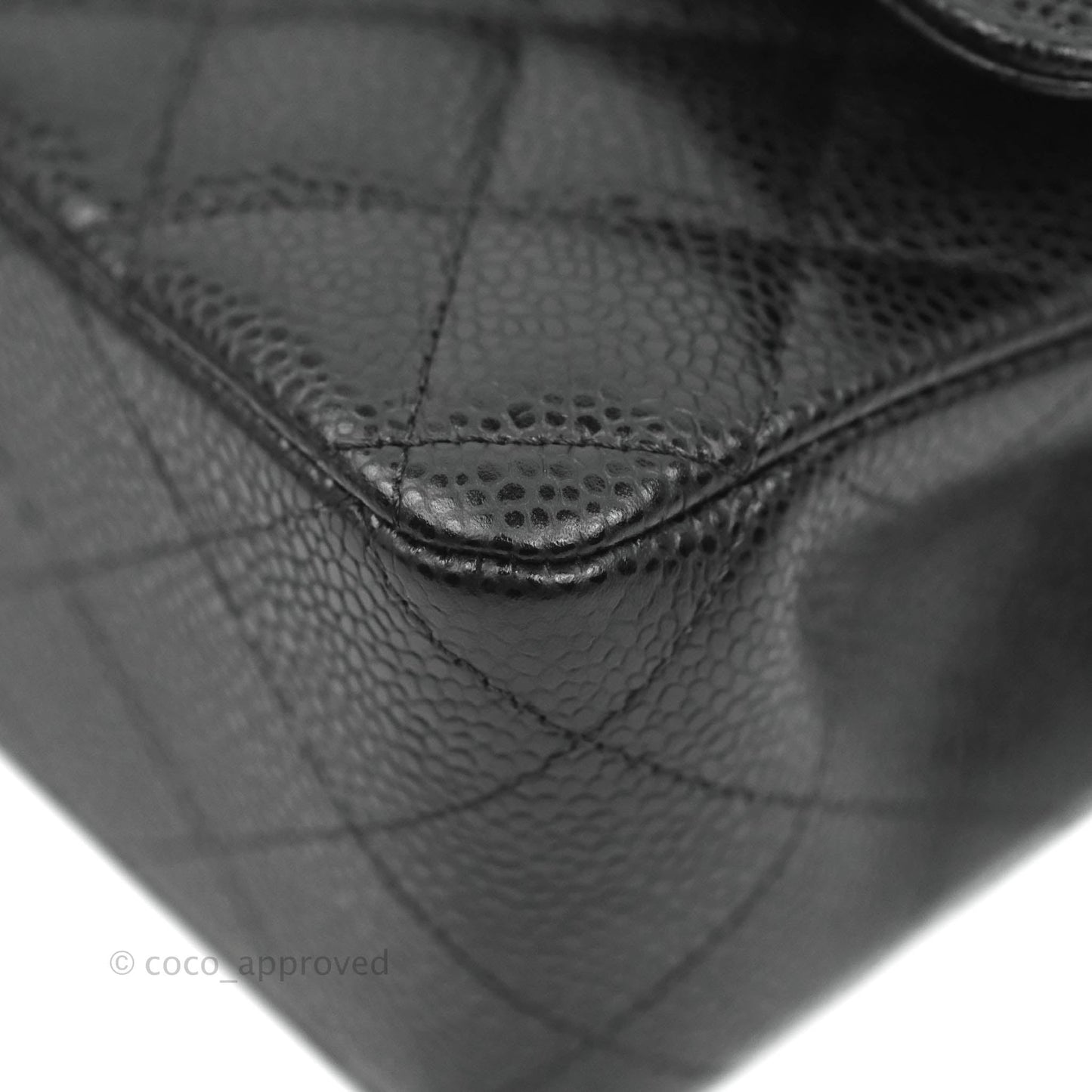 Chanel Classic M/L Medium Flap Quilted Black Caviar Gold Hardware