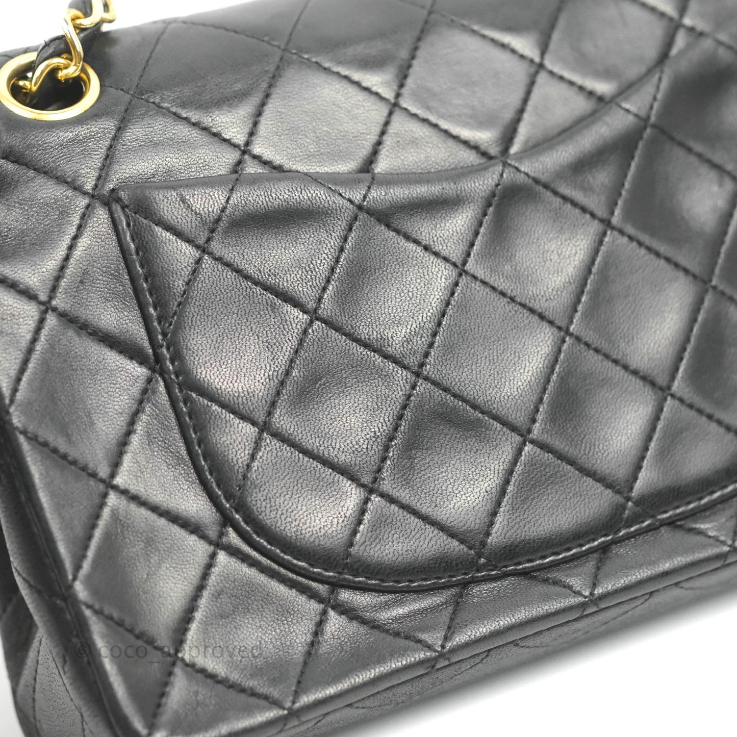 Chanel Classic Vintage Small Flap Black Lambskin 24K Gold Hardware