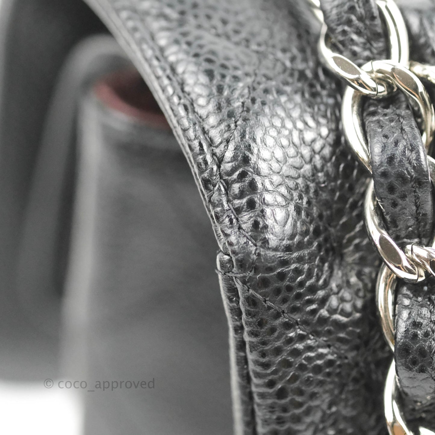 Chanel Jumbo Double Flap Black Caviar Silver Hardware⁣⁣