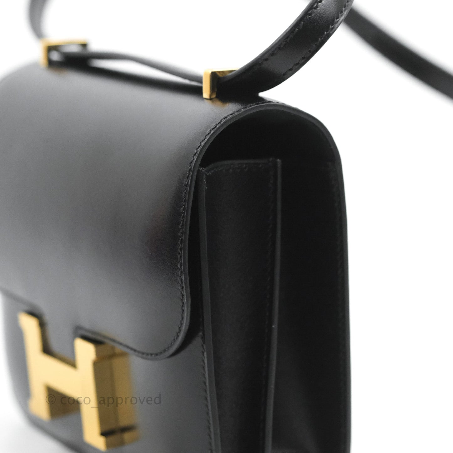Hermès Constance Mini 18cm Black Box Leather Gold Hardware