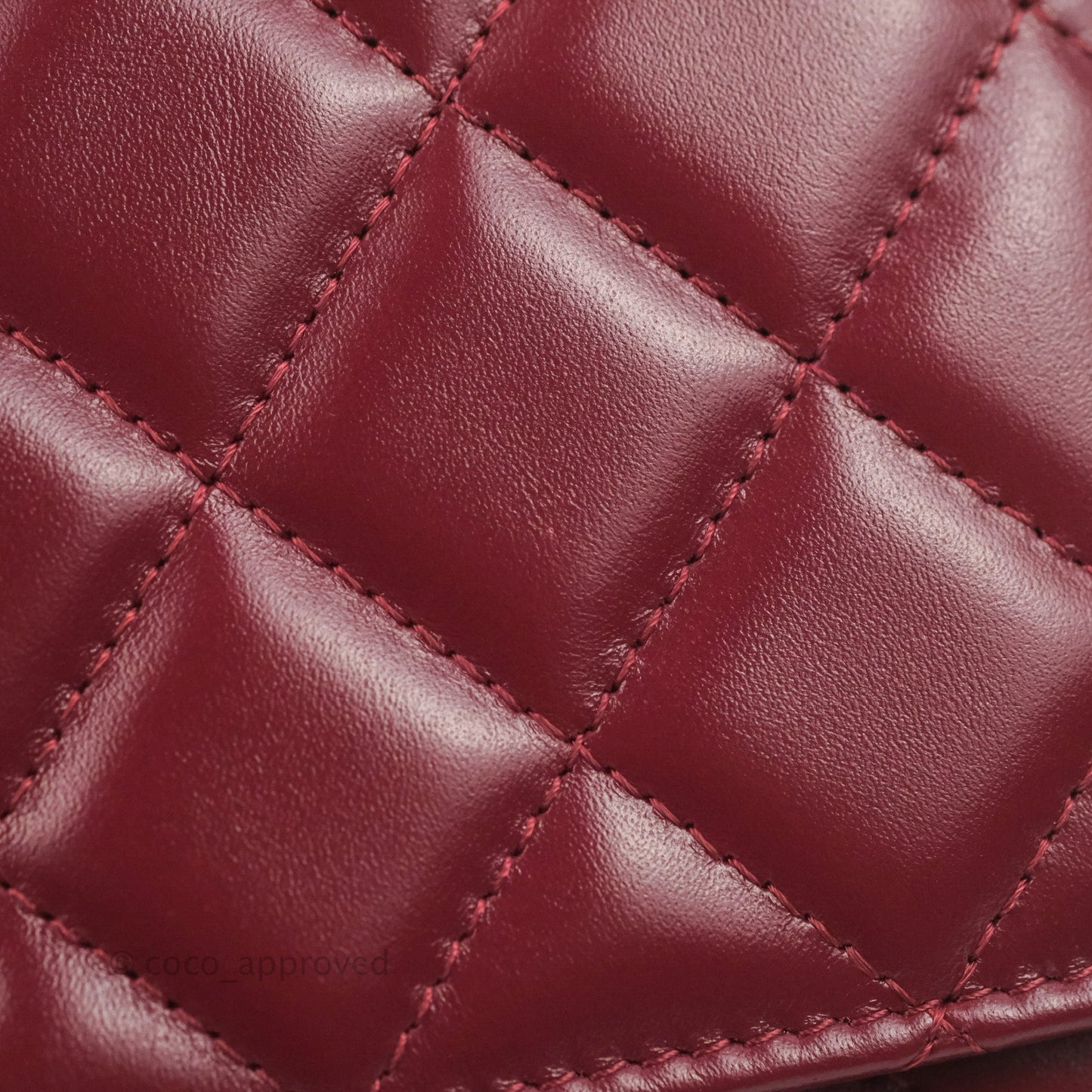 Chanel Quilted Perfect Fit Adjustable Wallet On Chain WOC Burgundy Calfskin Aged Gold Hardware