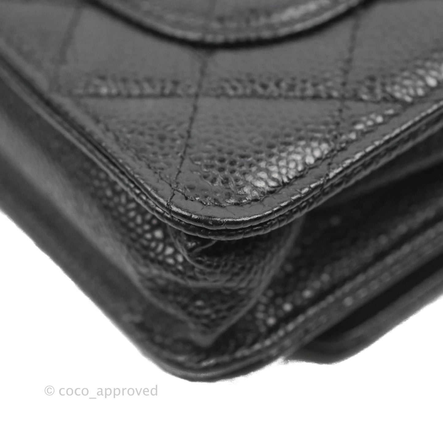 Chanel Quilted WOC Black Caviar Gold Hardware