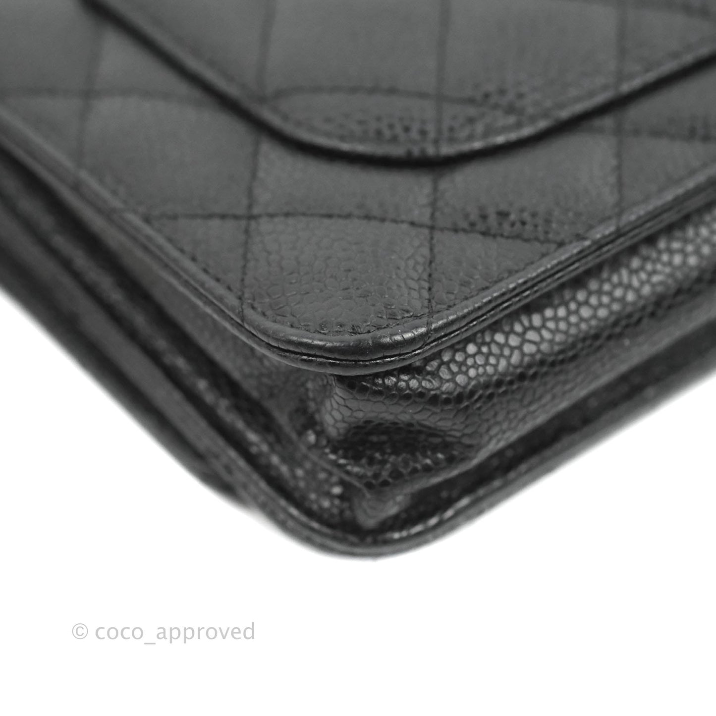 Chanel Quilted Classic WOC Black Caviar Gold Hardware