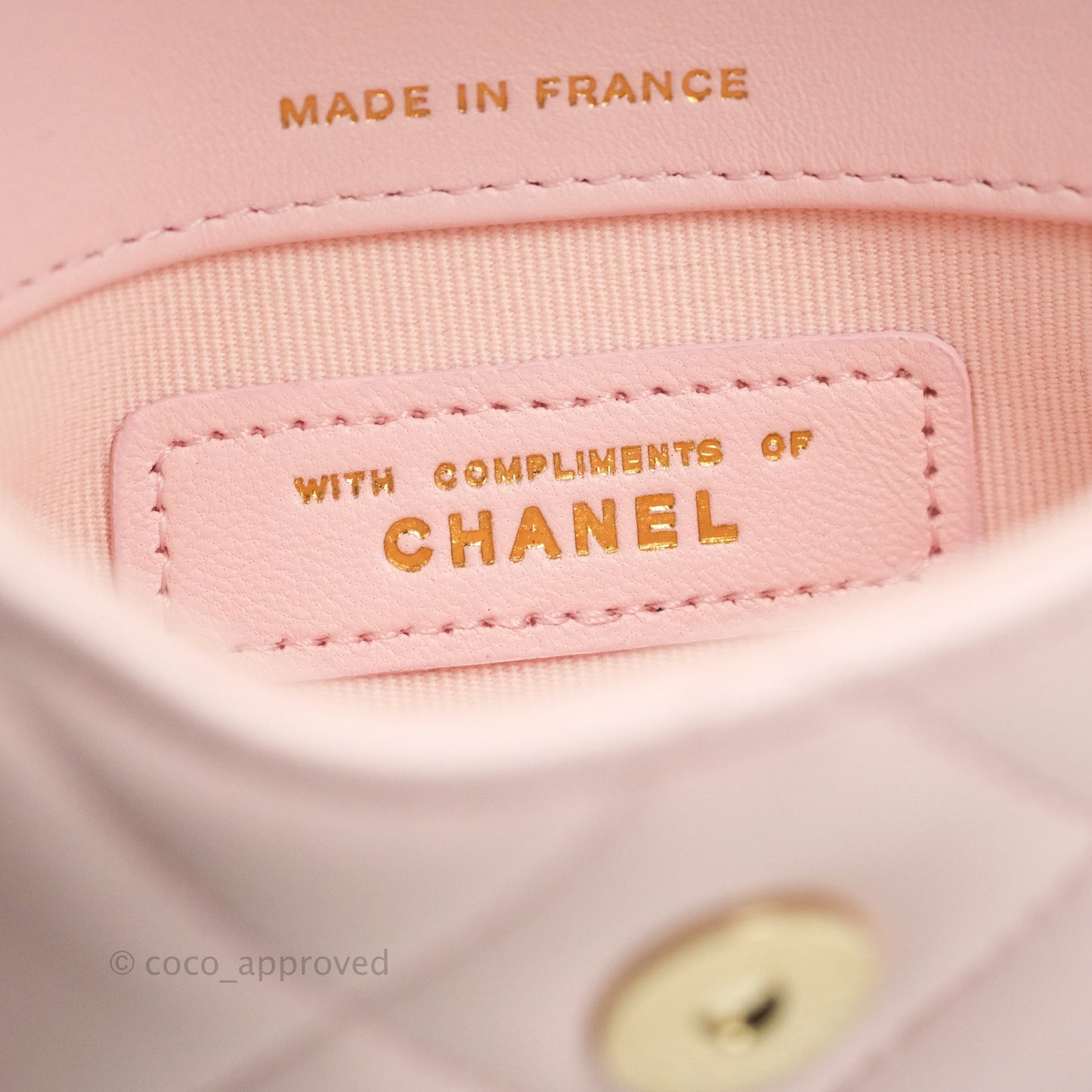Chanel Mini Clutch With Chain Pink Lambskin Gold Hardware