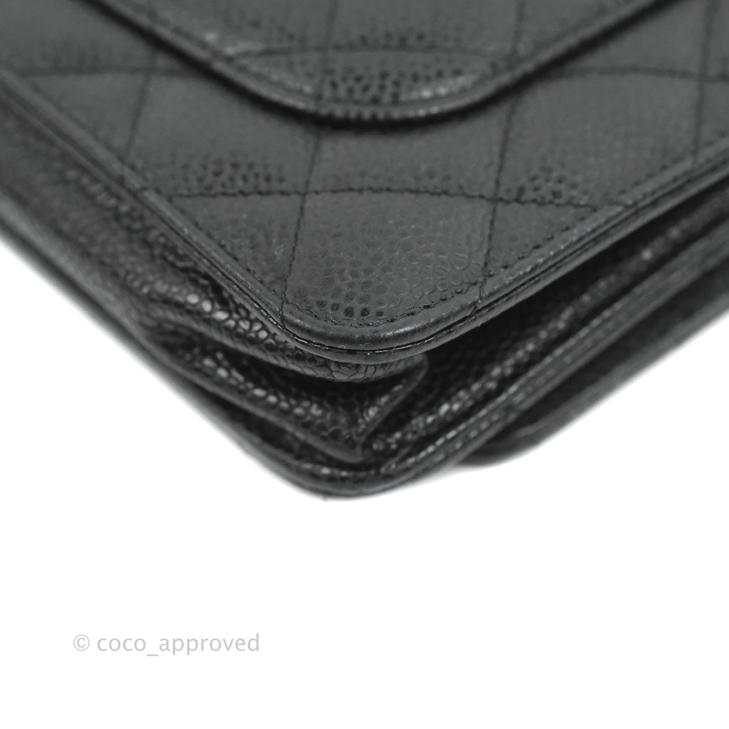 Chanel Quilted Classic WOC Black Caviar Gold Hardware