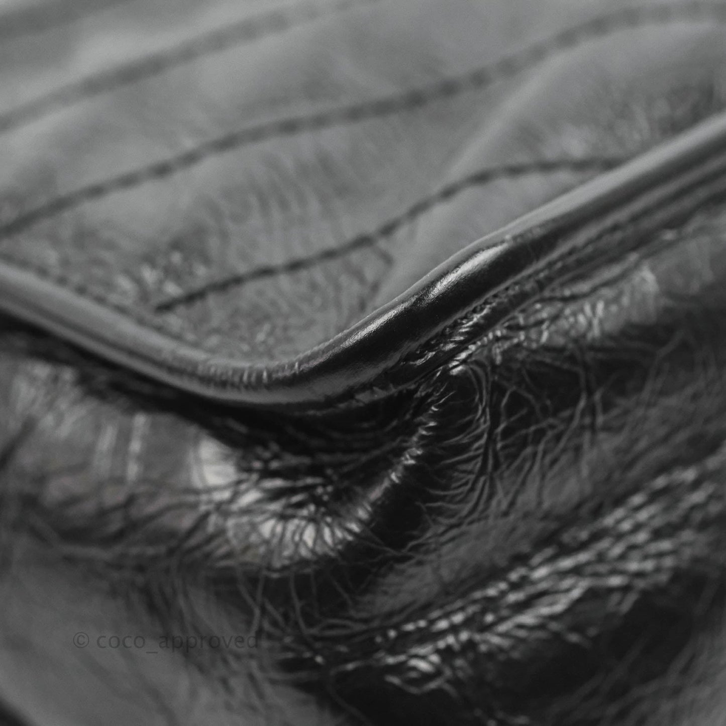 Saint Laurent Medium Niki Chain Bag Crinkled Calfskin Black
