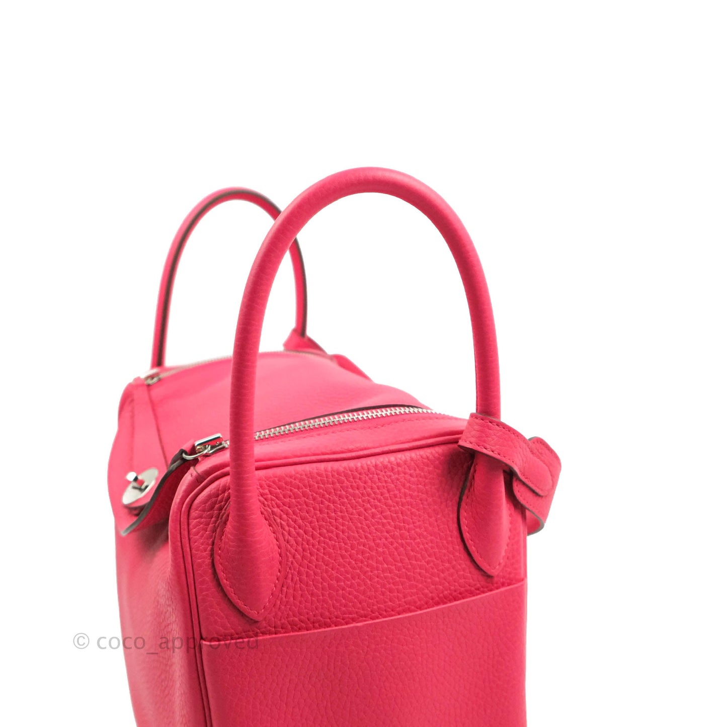 Hermès Lindy 30 Rose Extreme Clemence Palladium Hardware