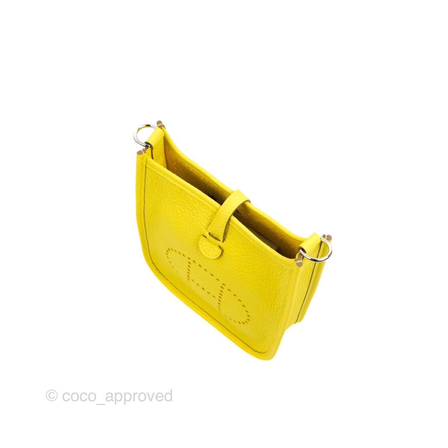 Hermès Mini Evelyne 16 Lime Clemence Palladium Hardware