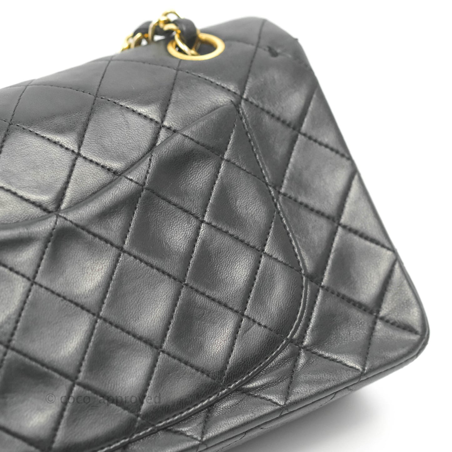 Chanel Classic Vintage Small Flap Black Lambskin 24K Gold Hardware