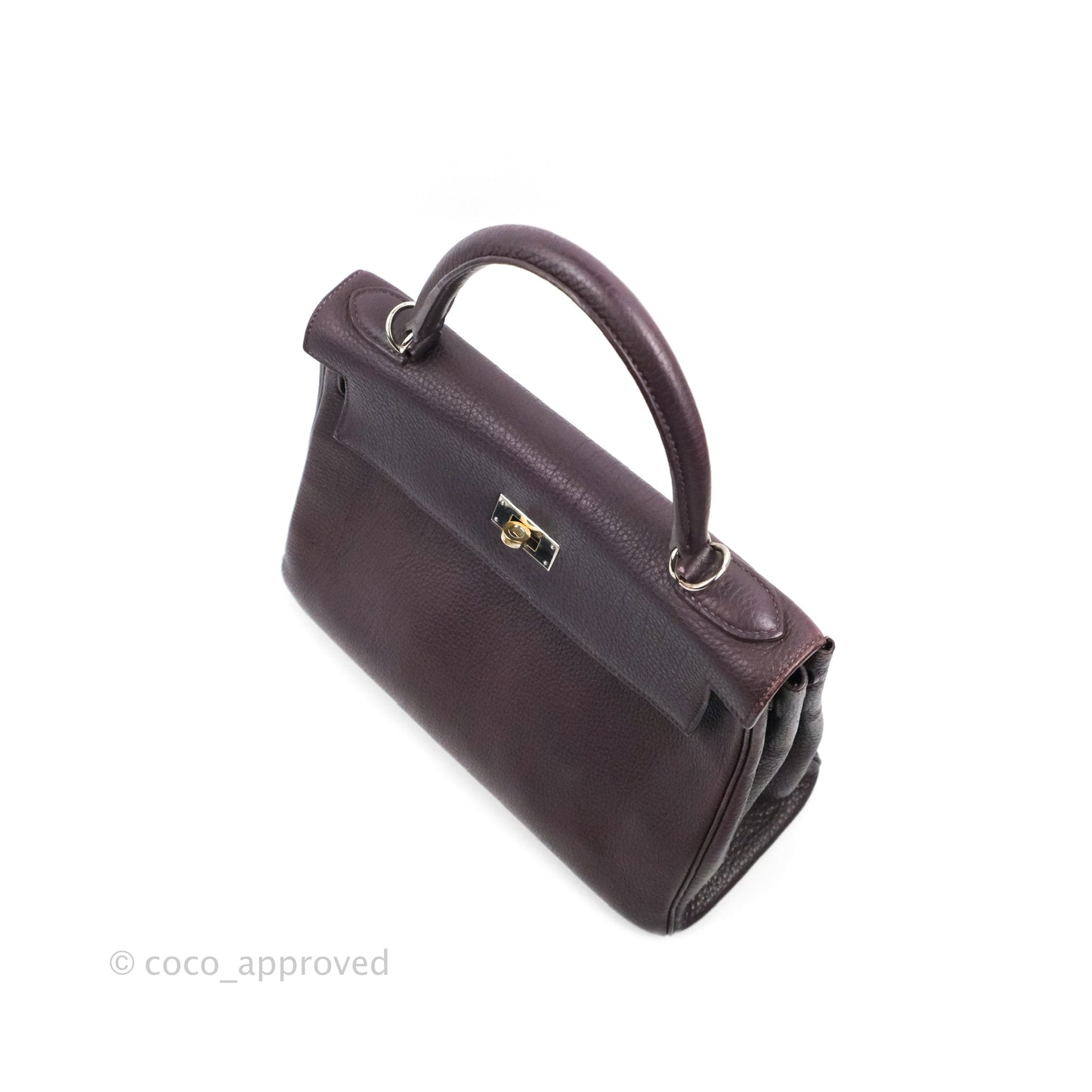 Hermès Retourne Kelly 28 Raisin TPM Palladium Hardware