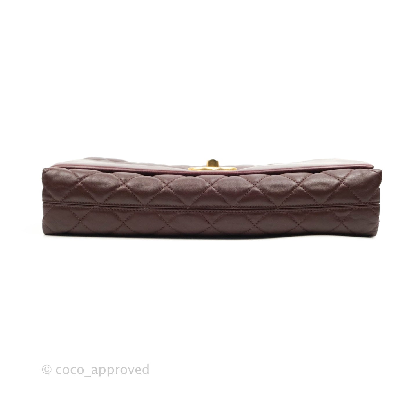Chanel Quilted Jumbo Soft Elegance Flap Bordeaux Calfskin Aged Gold Hardware