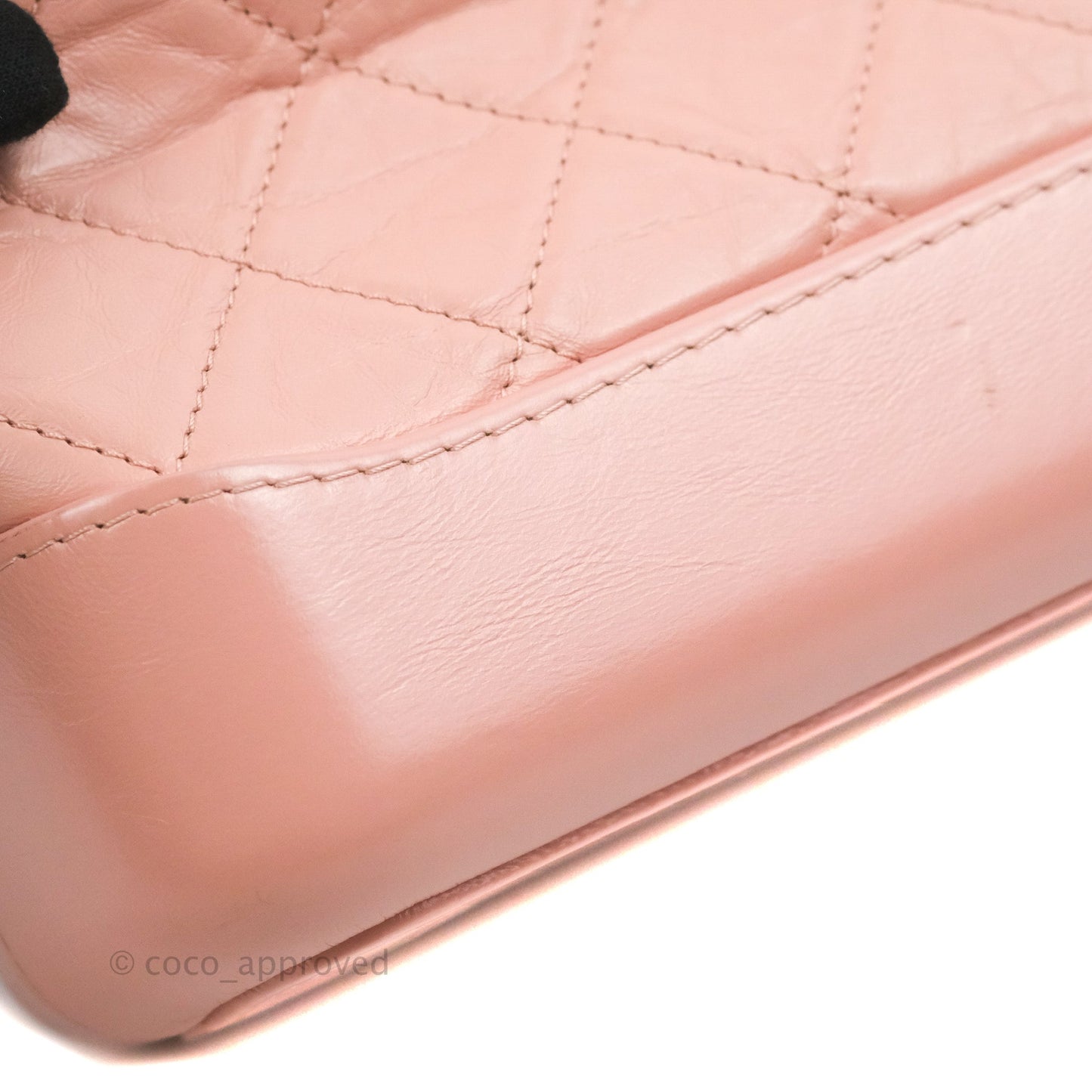 Chanel Quilted Small Gabrielle Hobo Pink Aged Calfskin