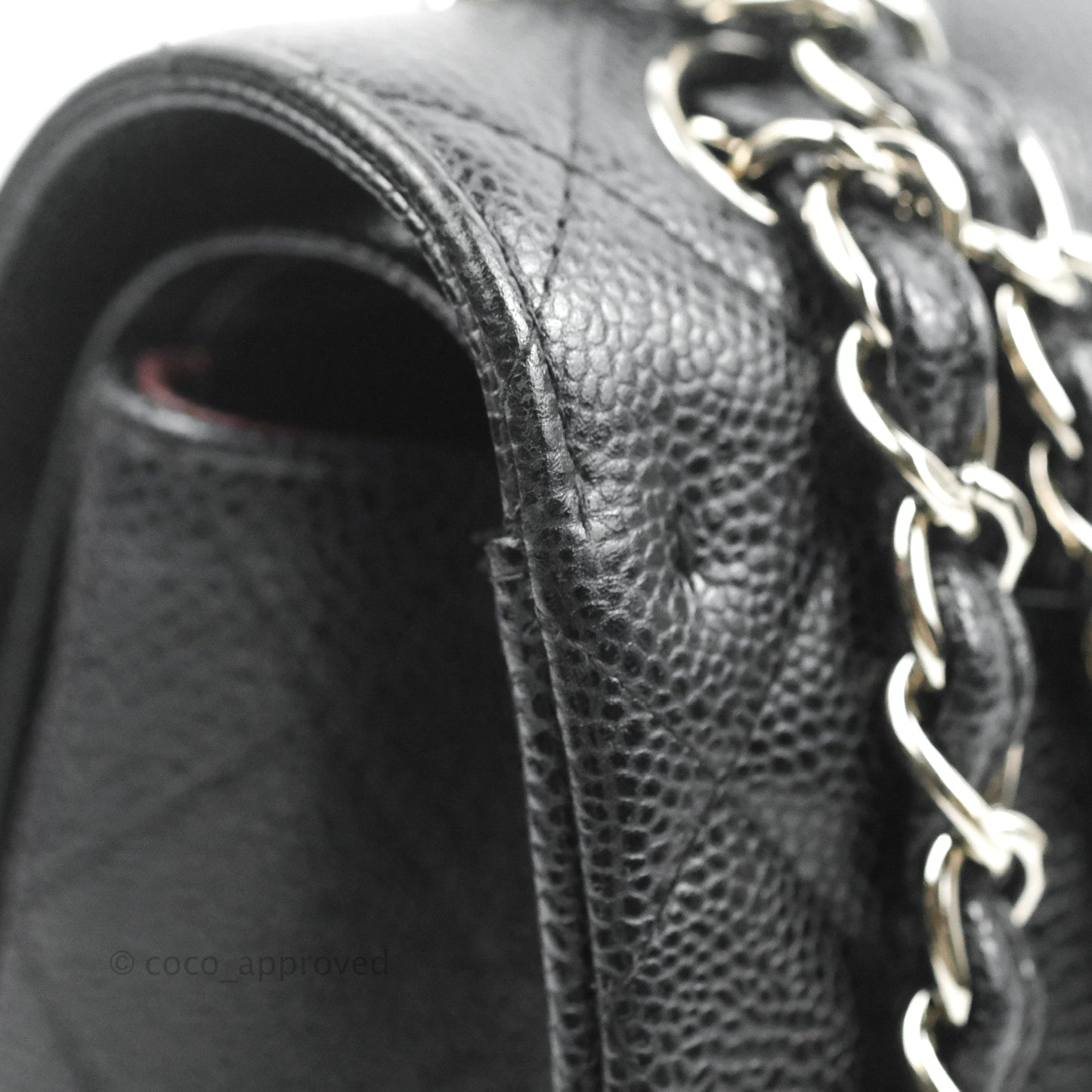 Chanel Jumbo Double Flap Black Caviar Silver Hardware⁣⁣