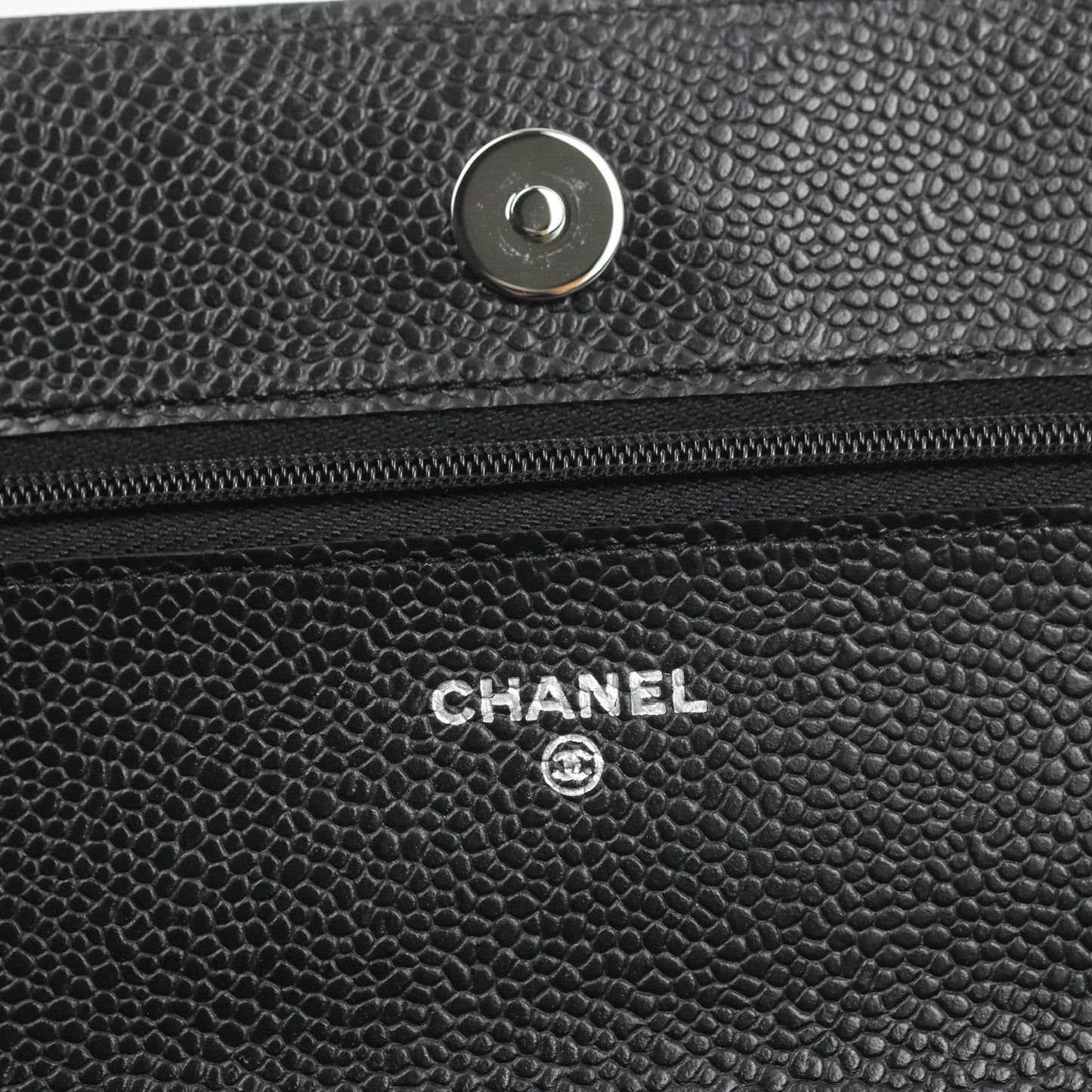 Chanel Quilted Classic WOC Black Caviar Silver Hardware