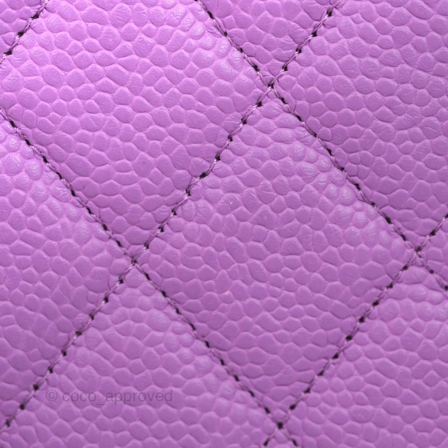 Chanel Quilted Boy Wallet on Chain WOC Purple Caviar Gold Hardware