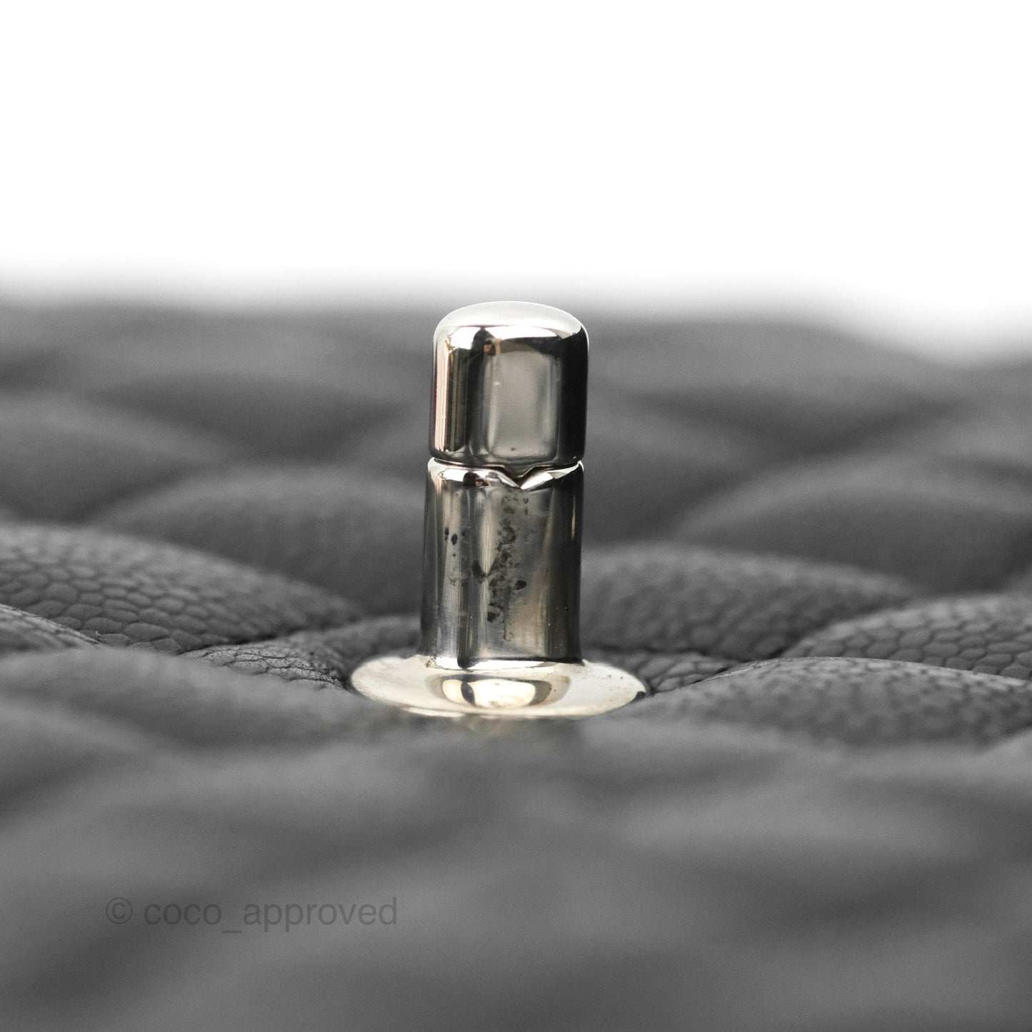Chanel Classic M/L Medium Flap Quilted Black Caviar Silver Hardware