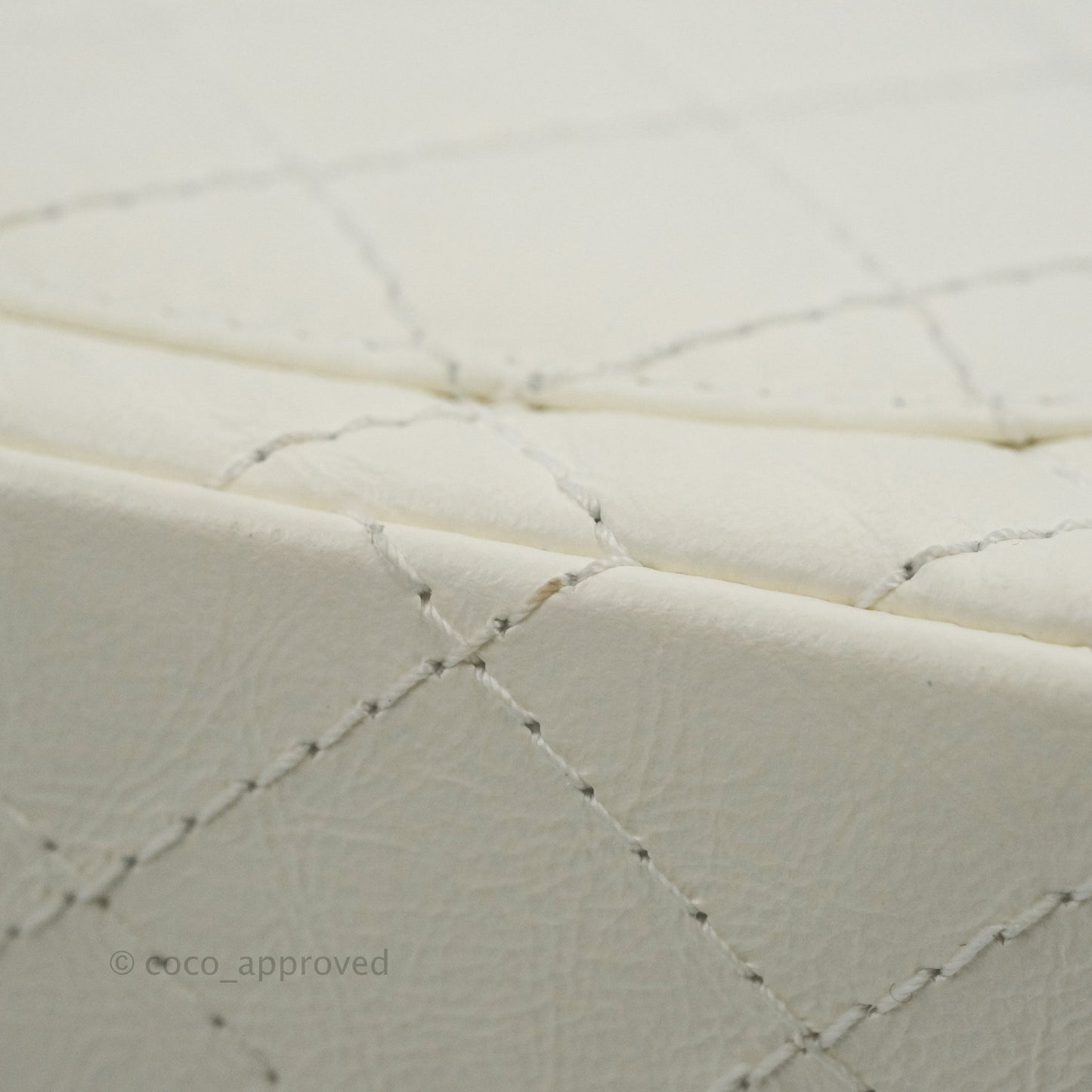Chanel Mini Reissue 224 White Aged Calfskin Aged Gold Hardware