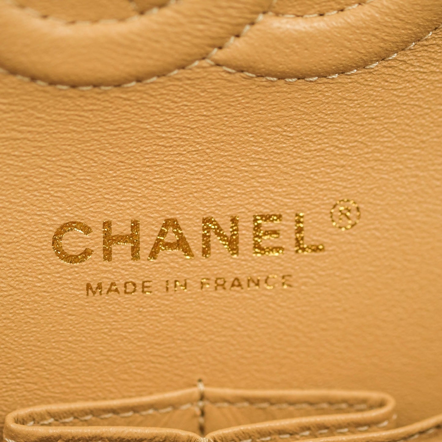 Chanel Classic M/L Medium Double Flap Dark Beige Caviar Gold Hardware 19B
