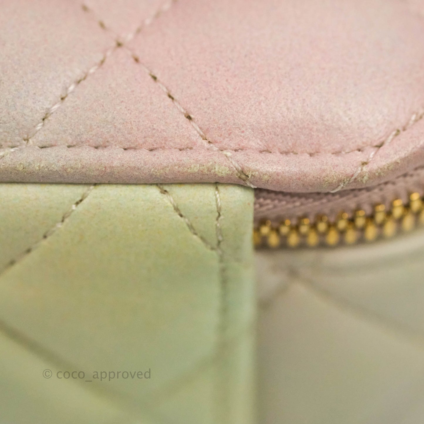 Chanel Mini Top Handle Vanity With Chain Rainbow Lambskin Aged Gold Hardware